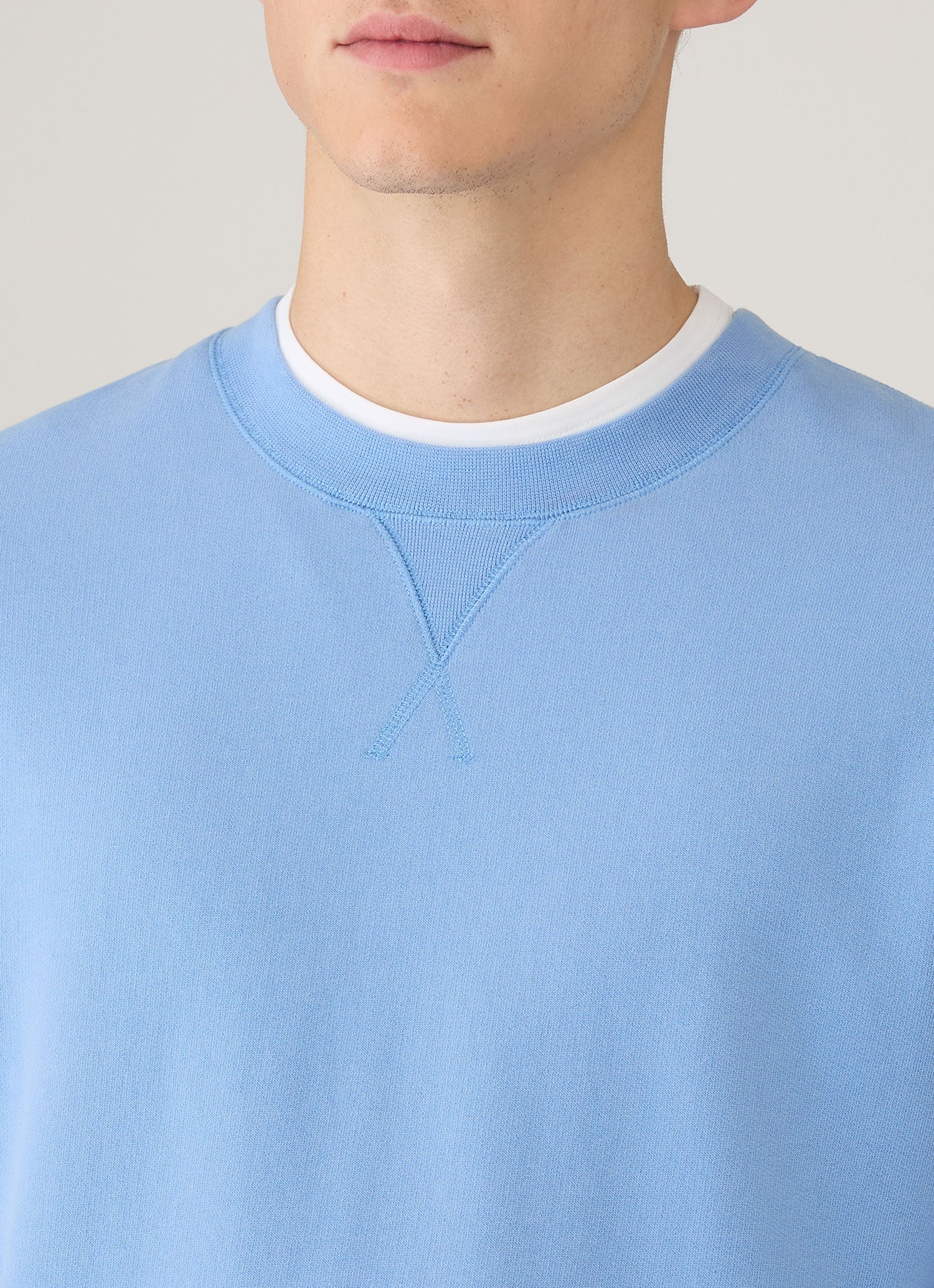 Men's Loopback Sweatshirt in Azure Blue - Image 6