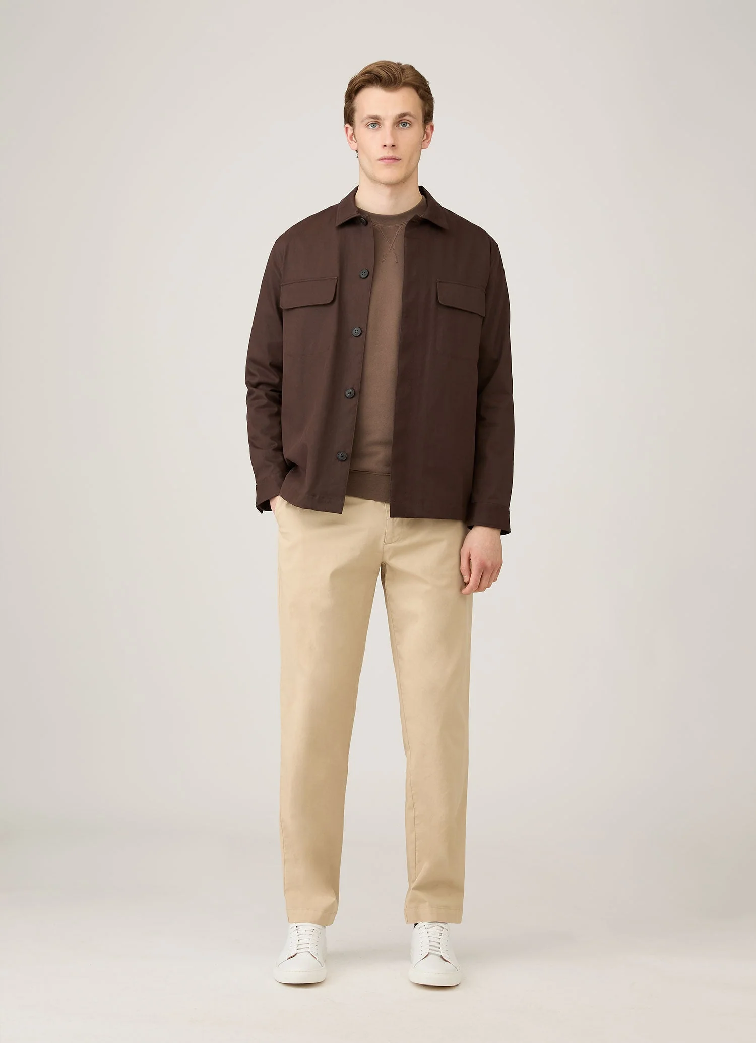 Men's Loopback Sweatshirt in Bark - Image 3