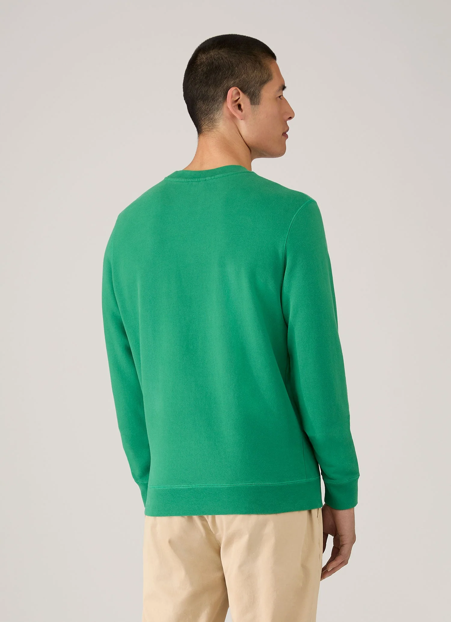 Men's Loopback Sweatshirt in Bright Green - Image 5
