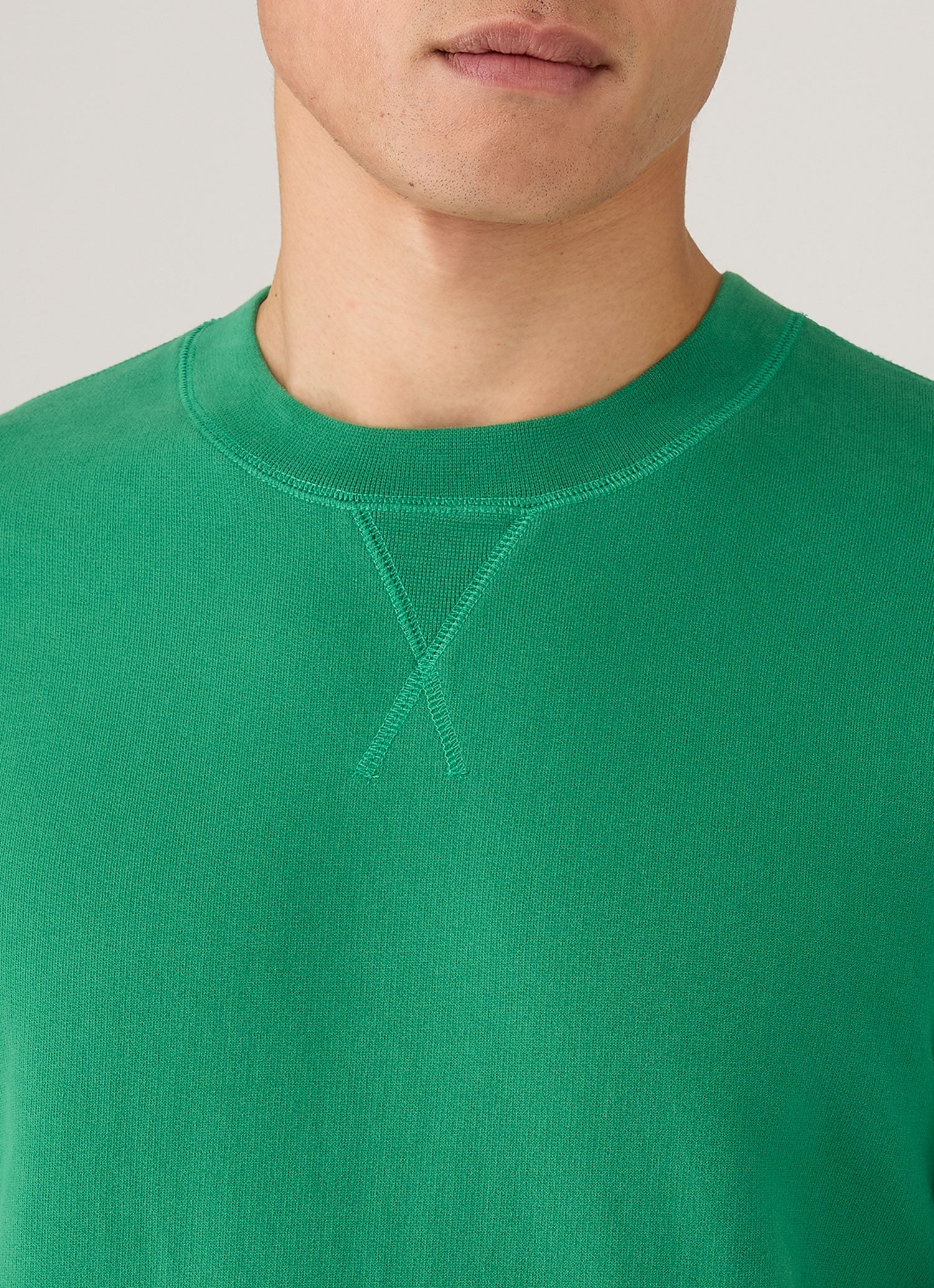 Men's Loopback Sweatshirt in Bright Green - Image 6