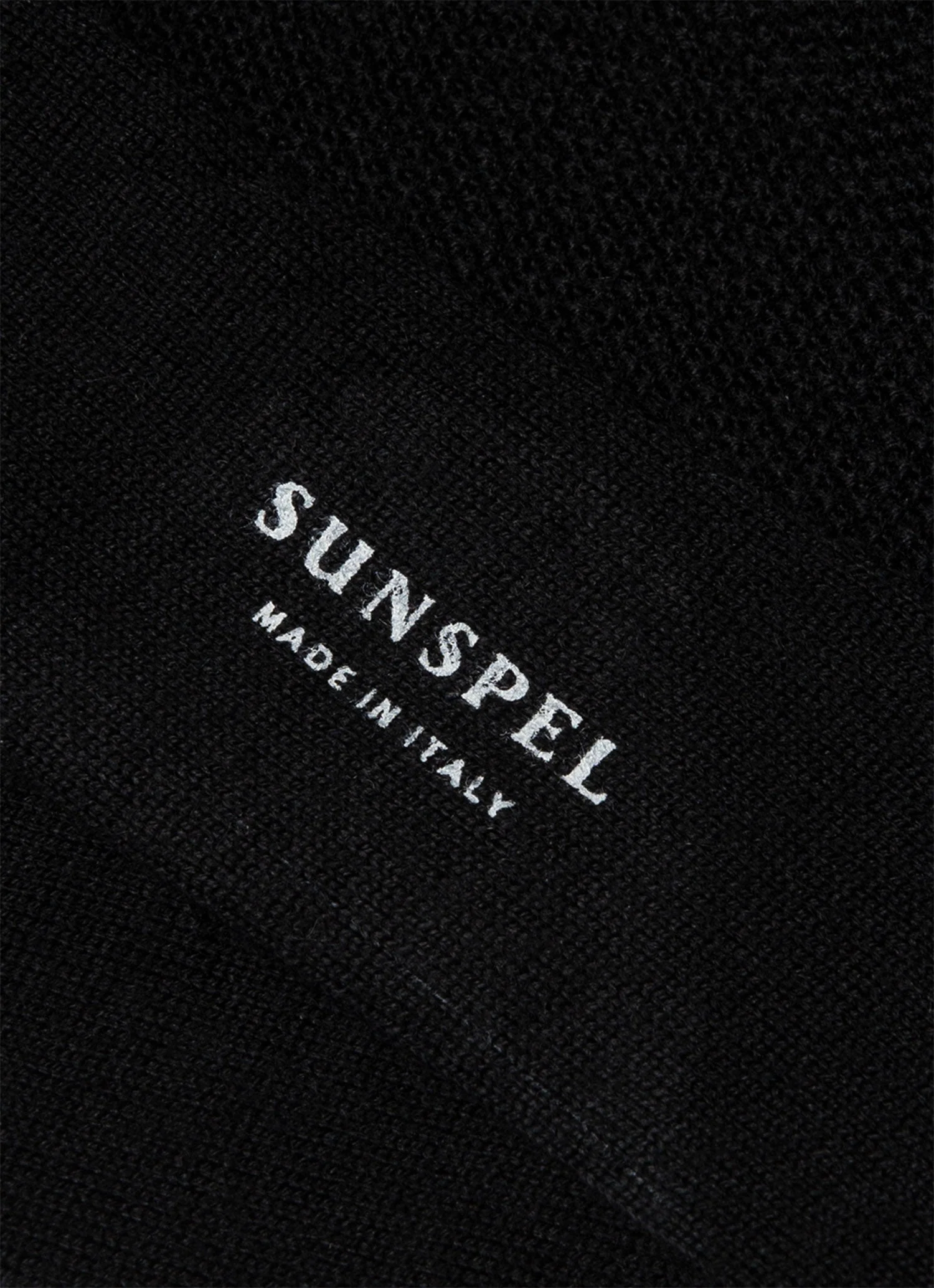 Men's Merino Wool Waffle Socks in Black - Image 2