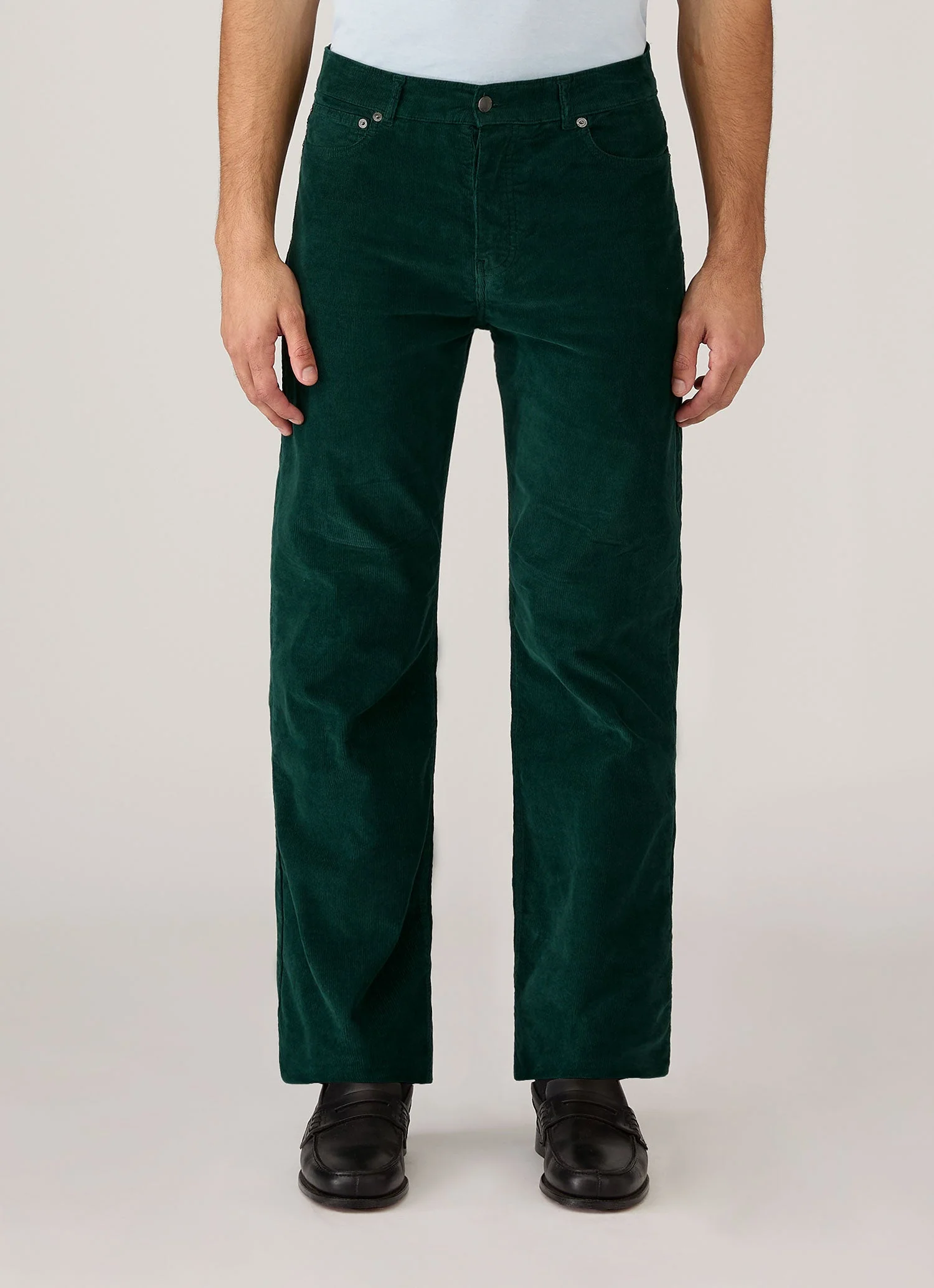 Men's Sunspel x Paul Weller Corduroy Trouser in Forest - Image 2
