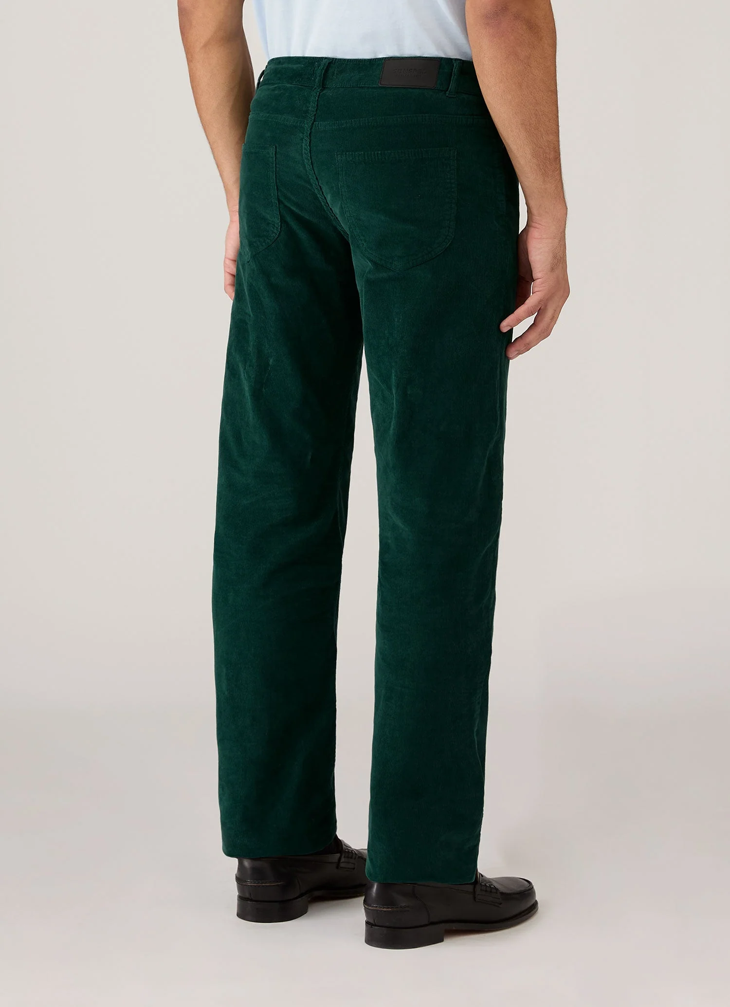 Men's Sunspel x Paul Weller Corduroy Trouser in Forest - Image 4
