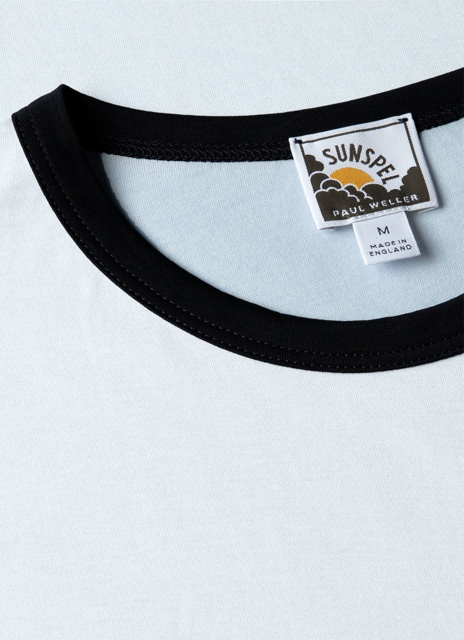 Men's Sunspel x Paul Weller Ringer T-shirt in Ice Blue - Image 4