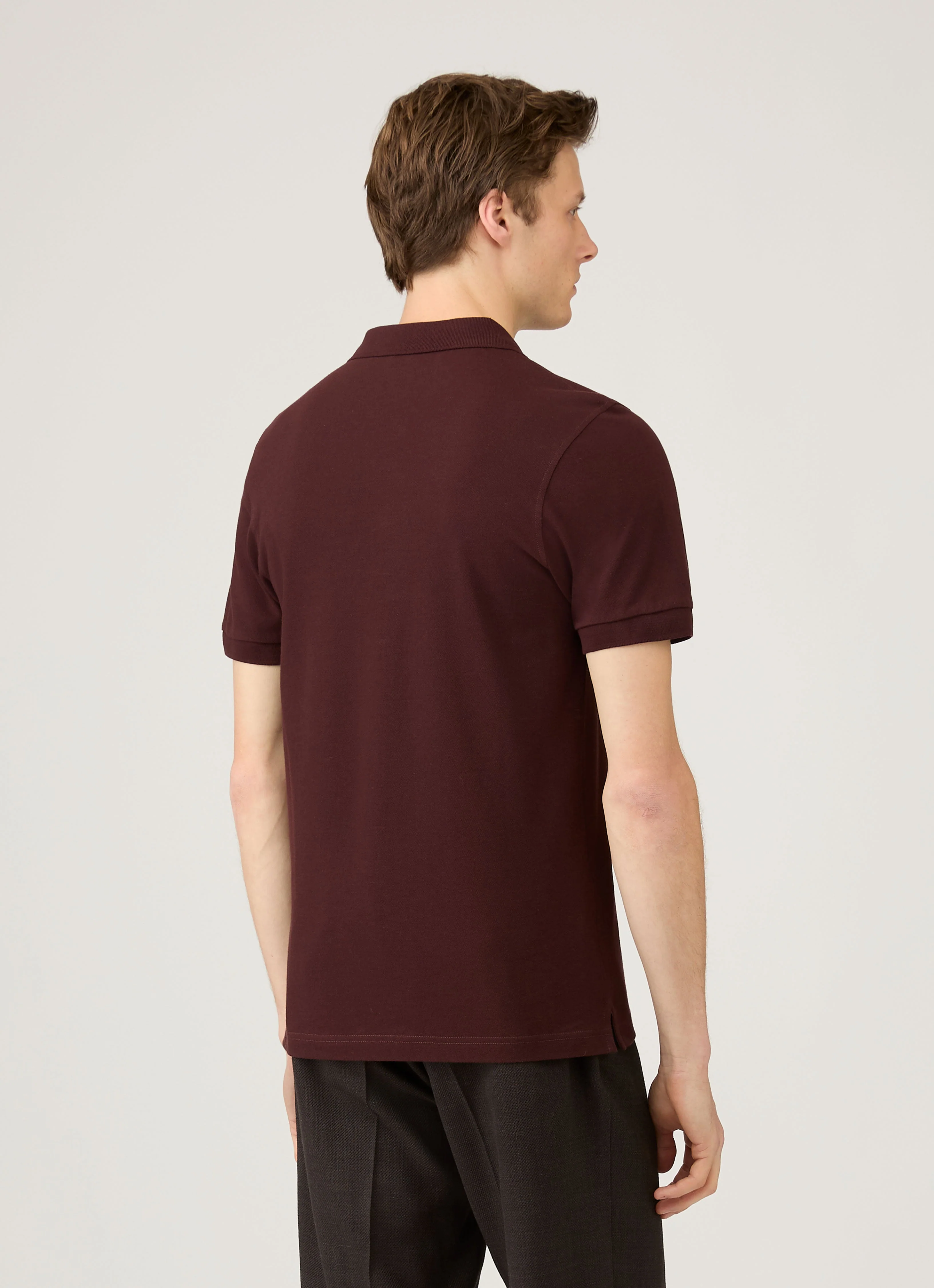 Men's Piqué Polo Shirt in Bakelite - Image 5