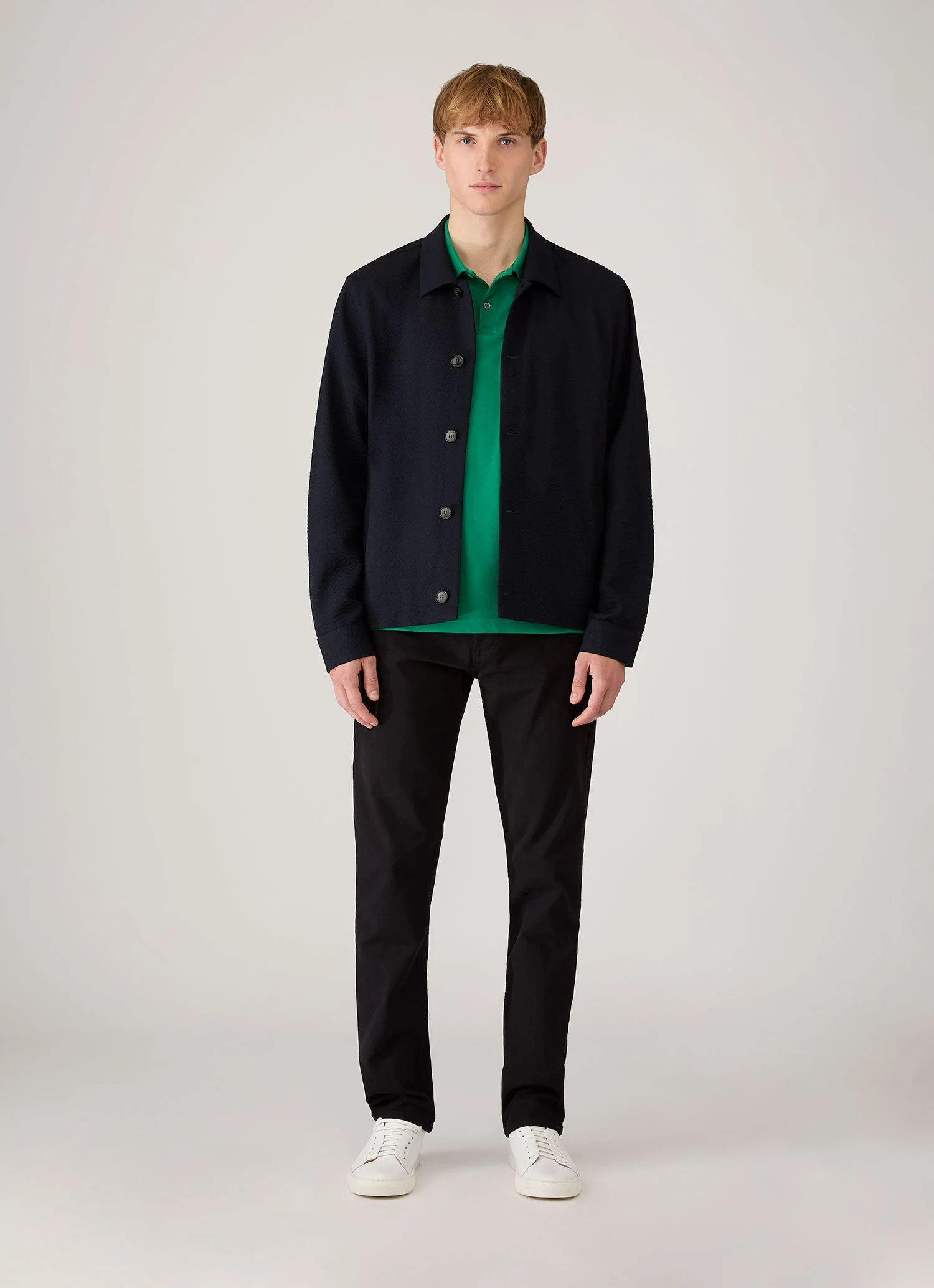 Men's Piqué Polo Shirt in Bright Green - Image 3