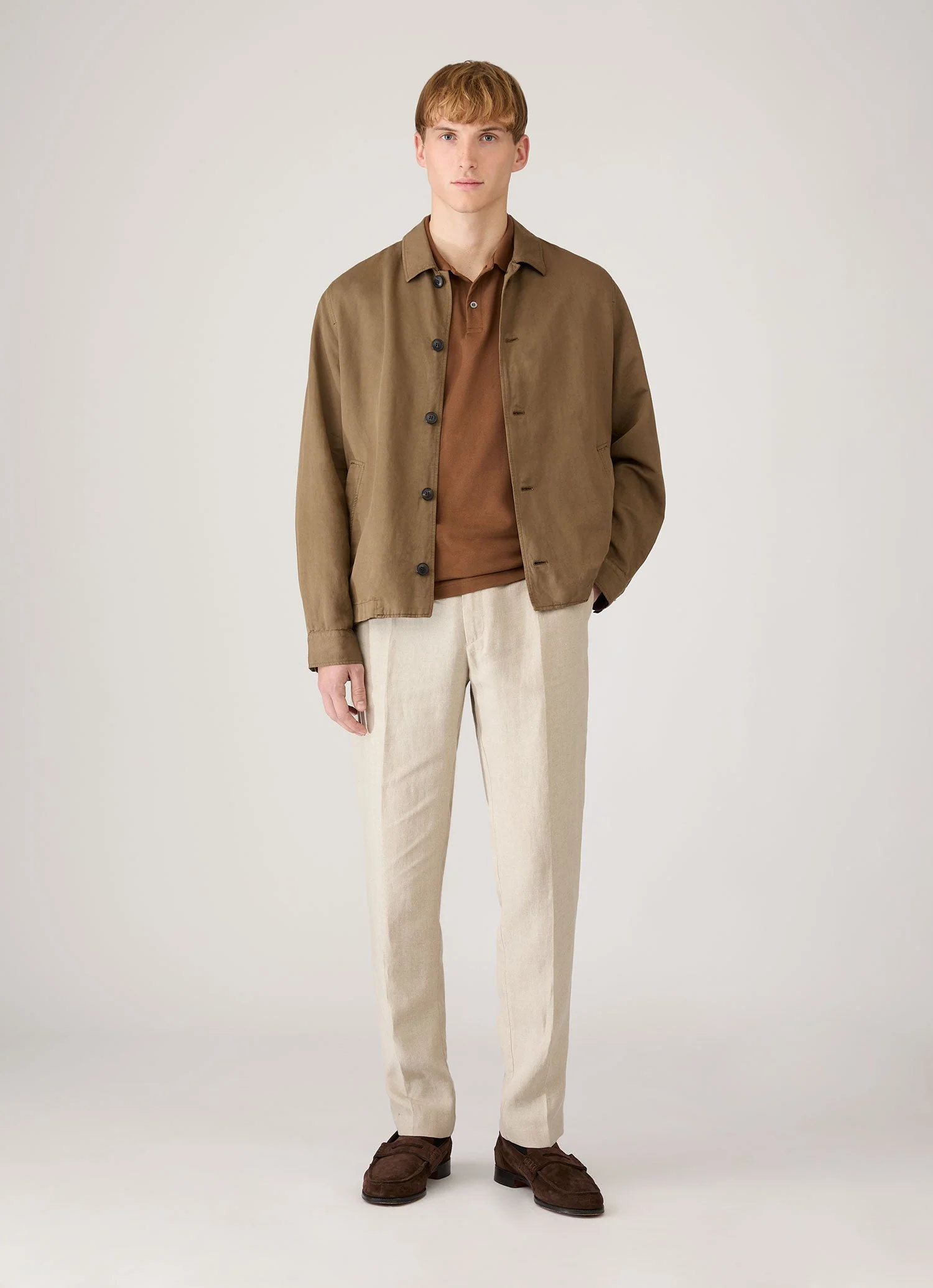 Men's Piqué Polo Shirt in Bronze - Image 3