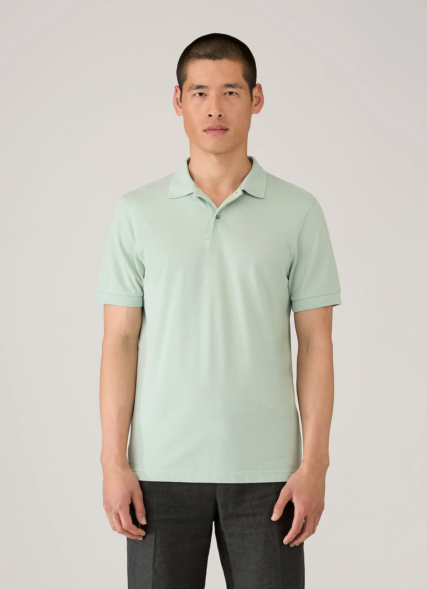 Men's Piqué Polo Shirt in Laurel - Image 2