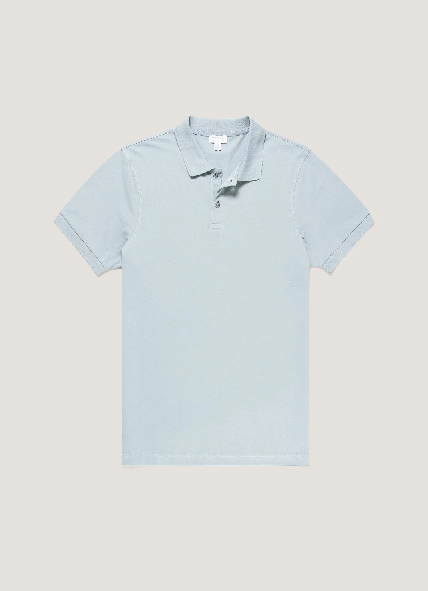 Men's Piqué Polo Shirt in Stone Blue