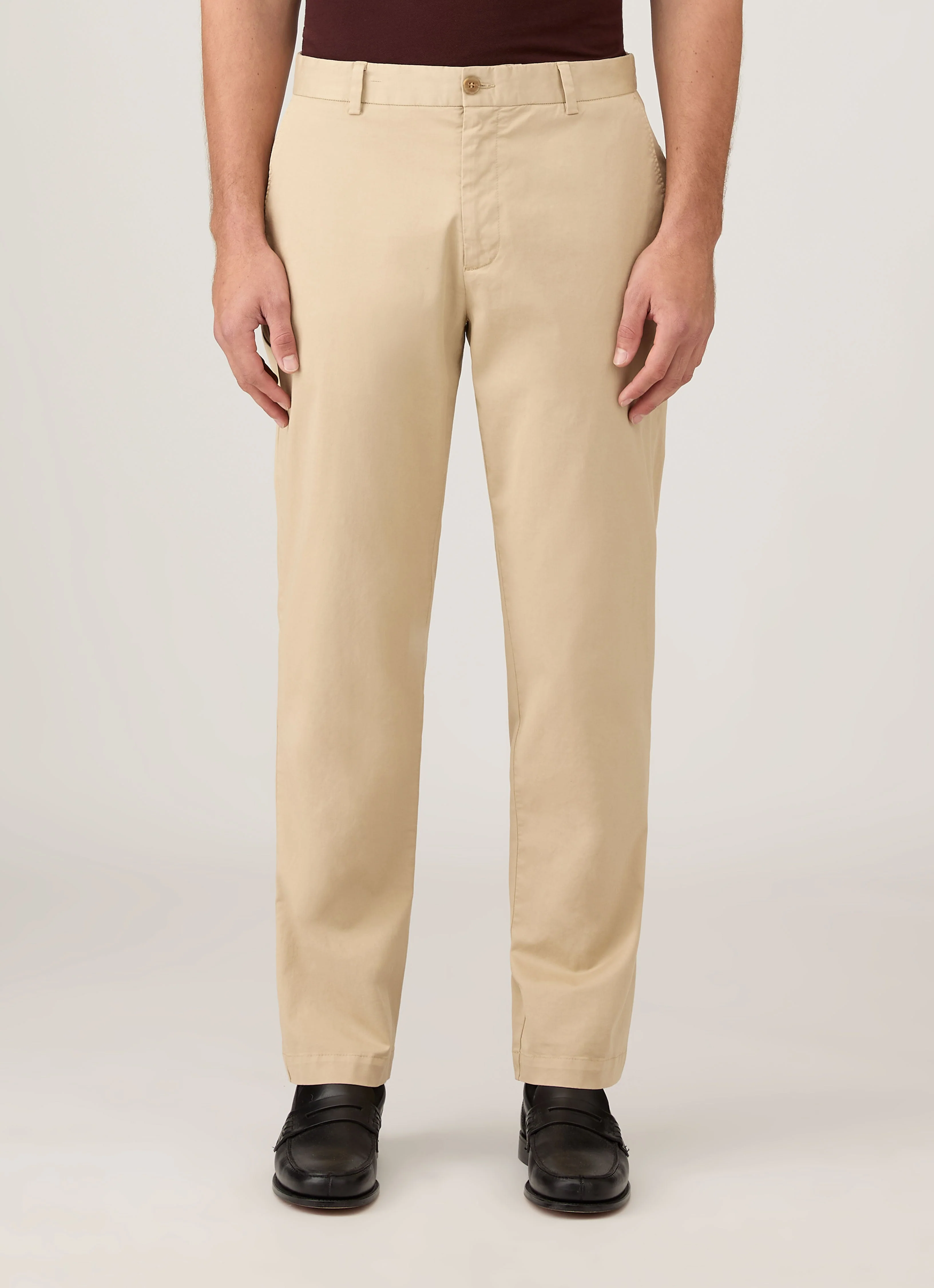 Men's Regular Fit Chino in Light Stone - Image 2