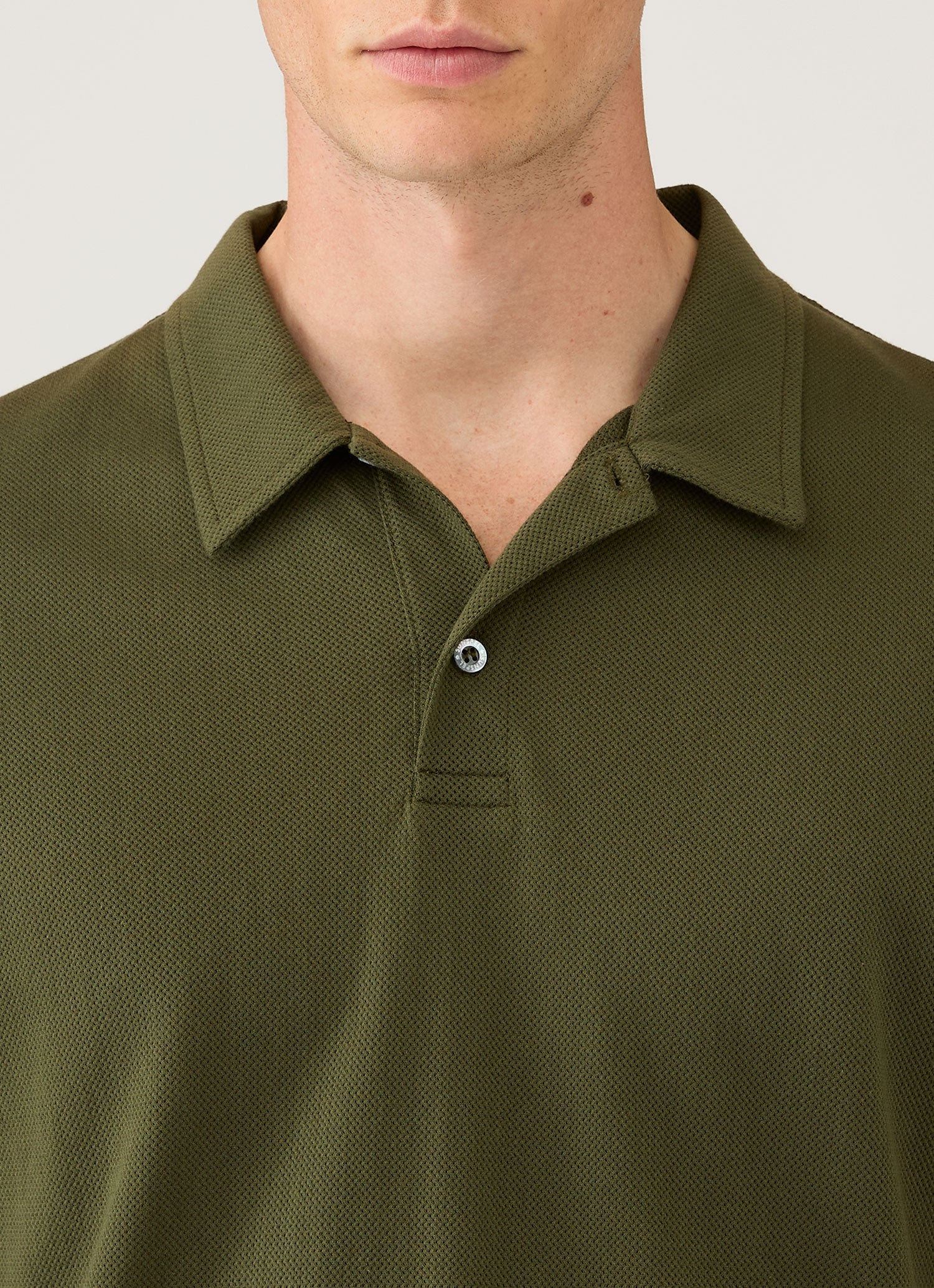 Men's Regular Fit Riviera Polo Shirt in Deep Olive - Image 6