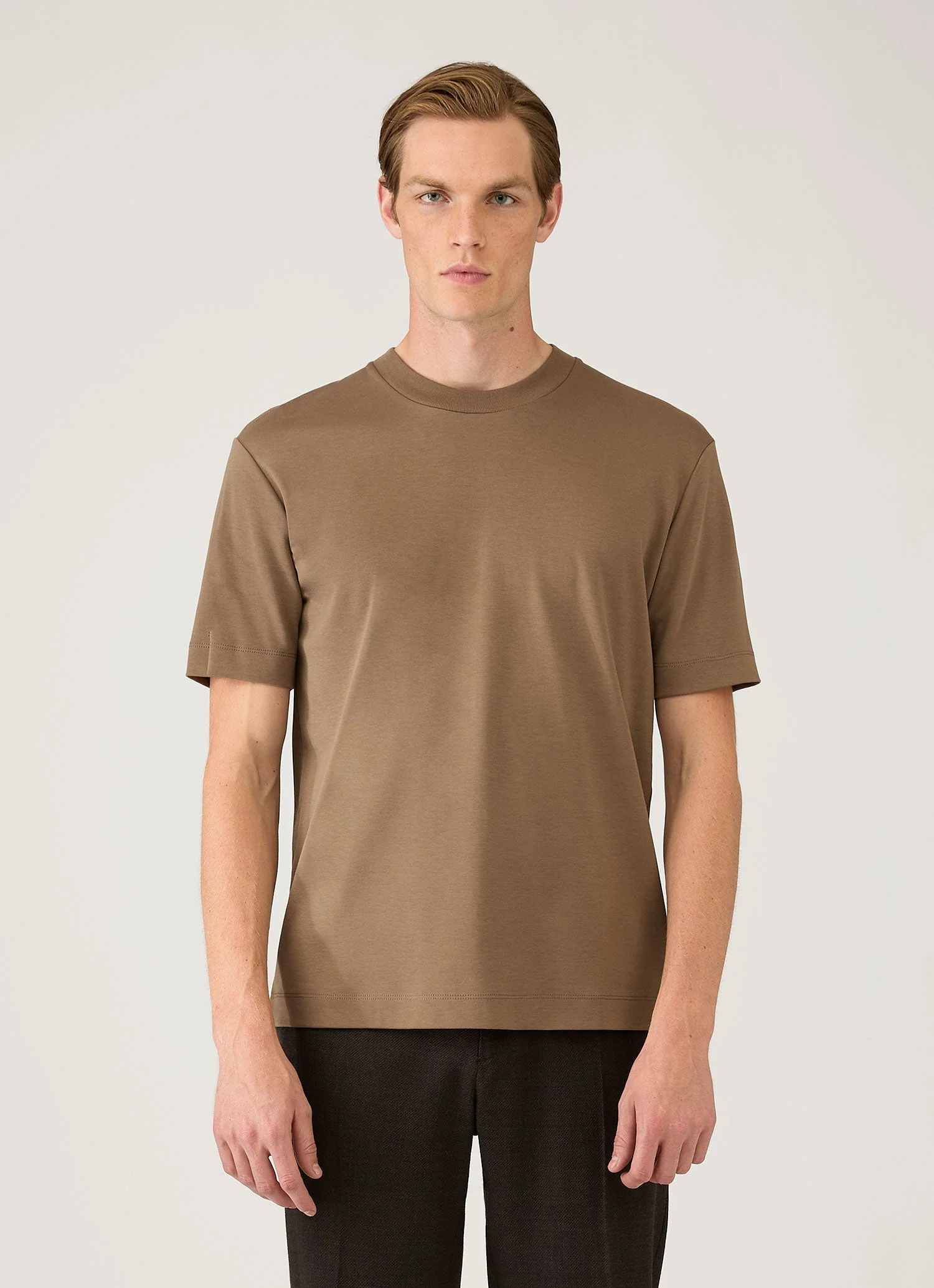 Men's Relaxed Fit Heavyweight T-shirt in Dark Cedar - Image 2