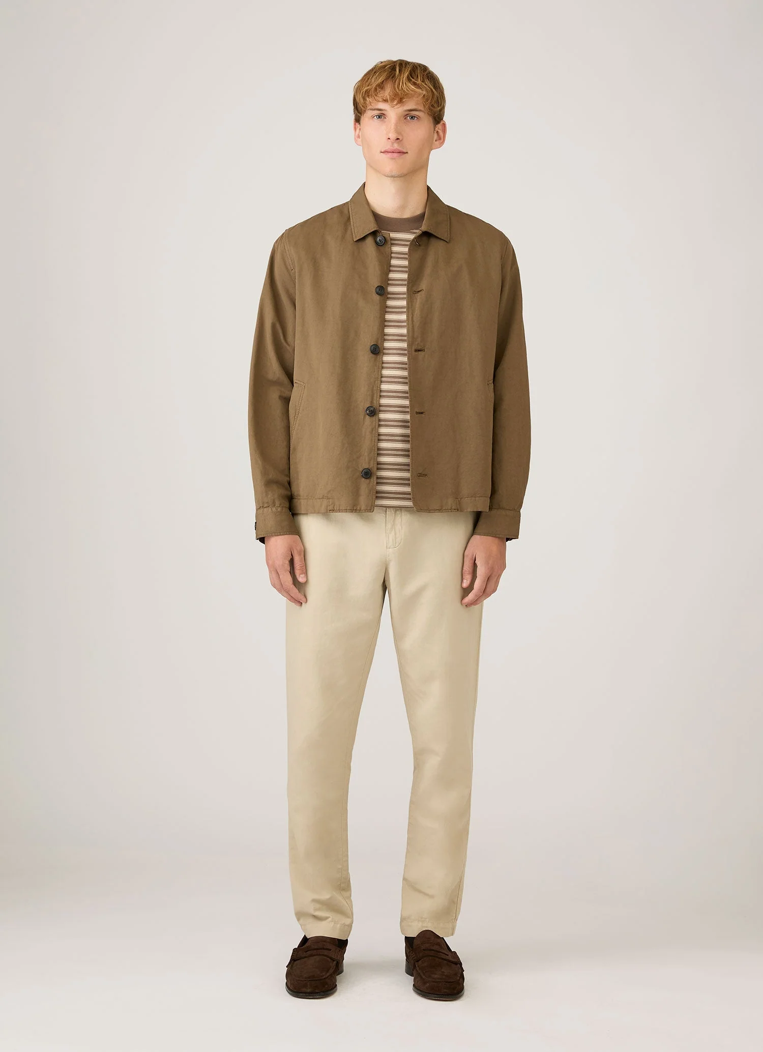 Men's Relaxed Fit Heavyweight T-shirt in Hazelwood/Dark Cedar - Image 3