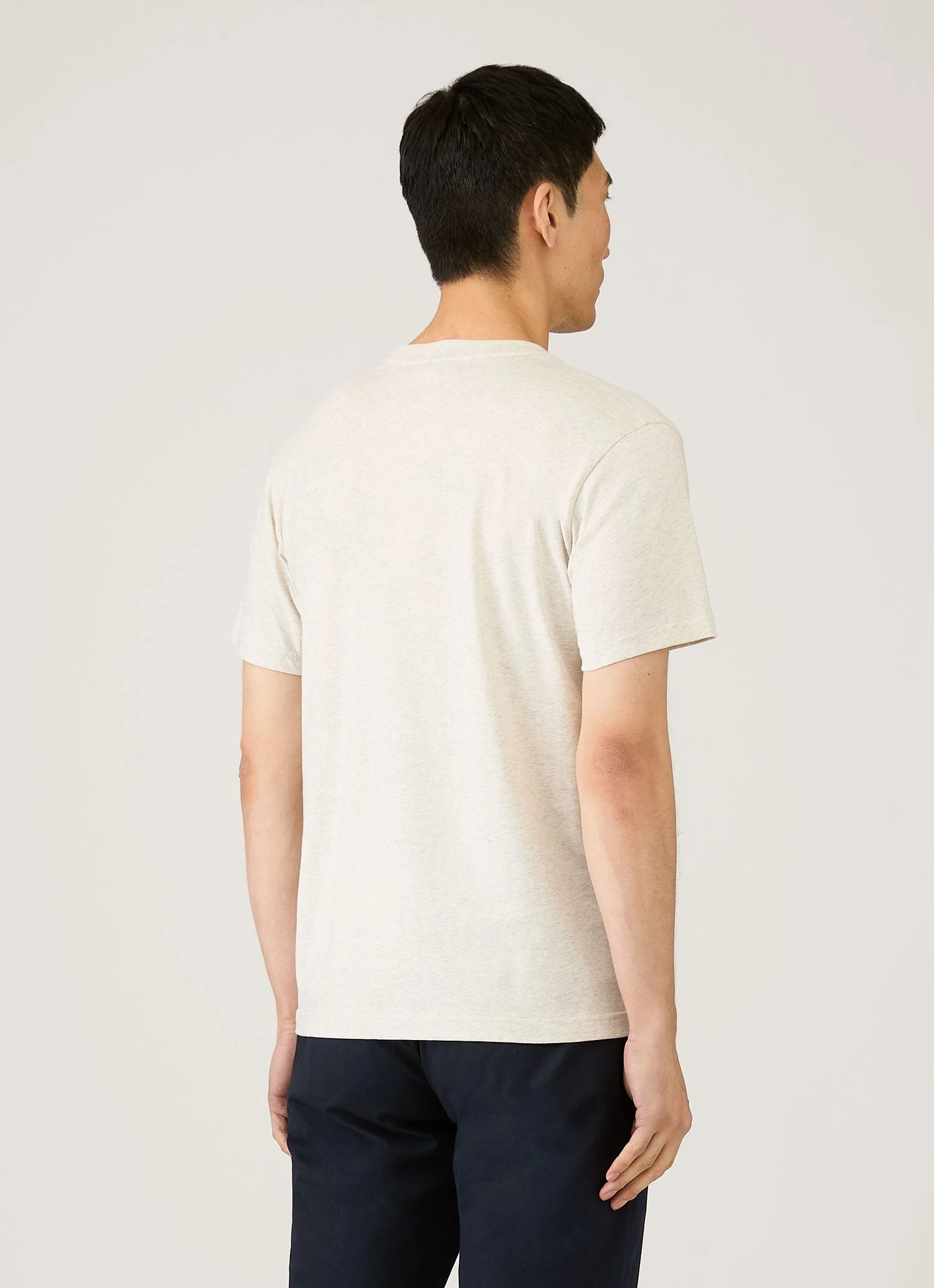 Men's Riviera Midweight T-shirt in Archive White Melange - Image 5