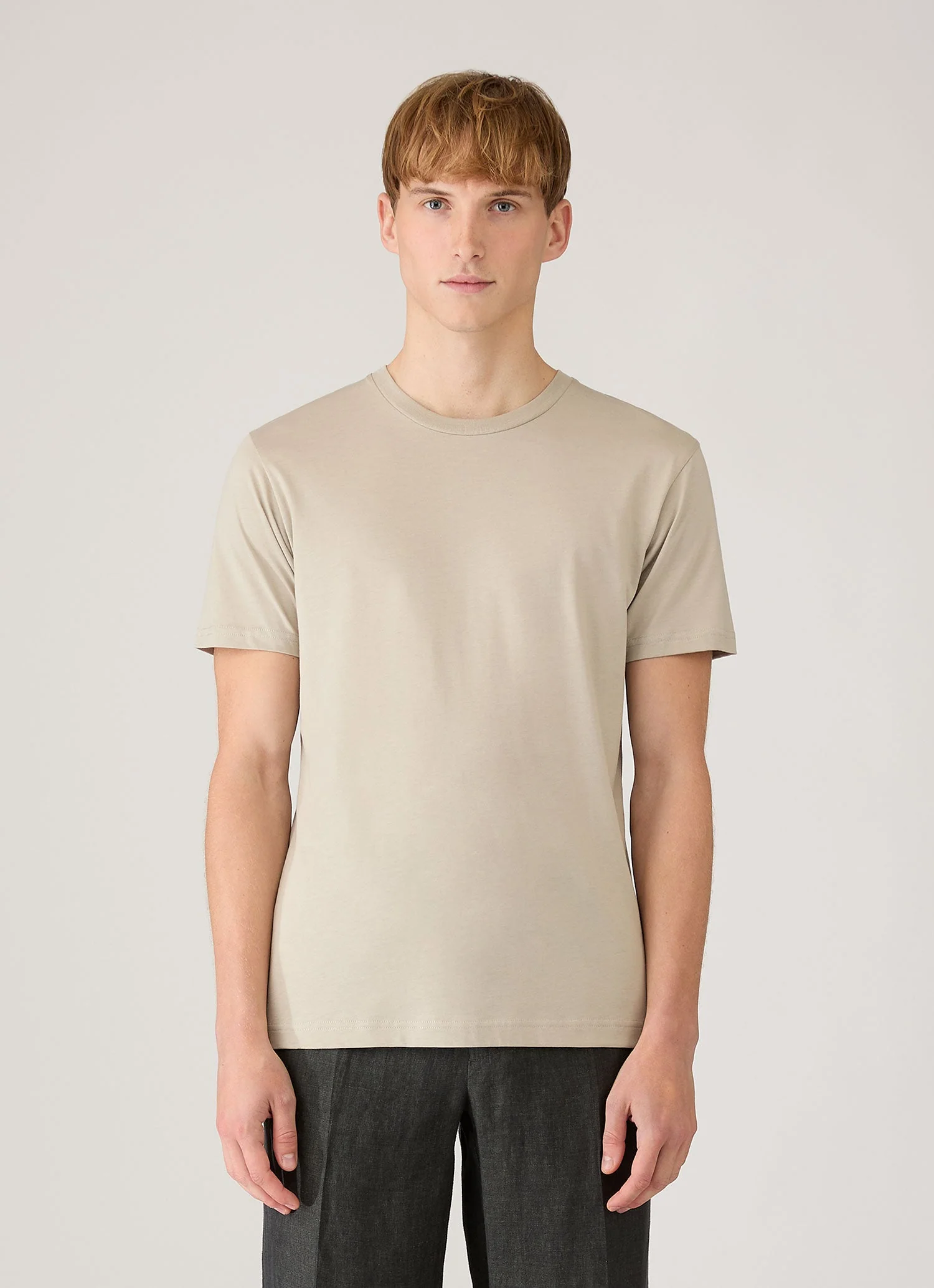 Men's Riviera Midweight T-shirt in Ash - Image 2