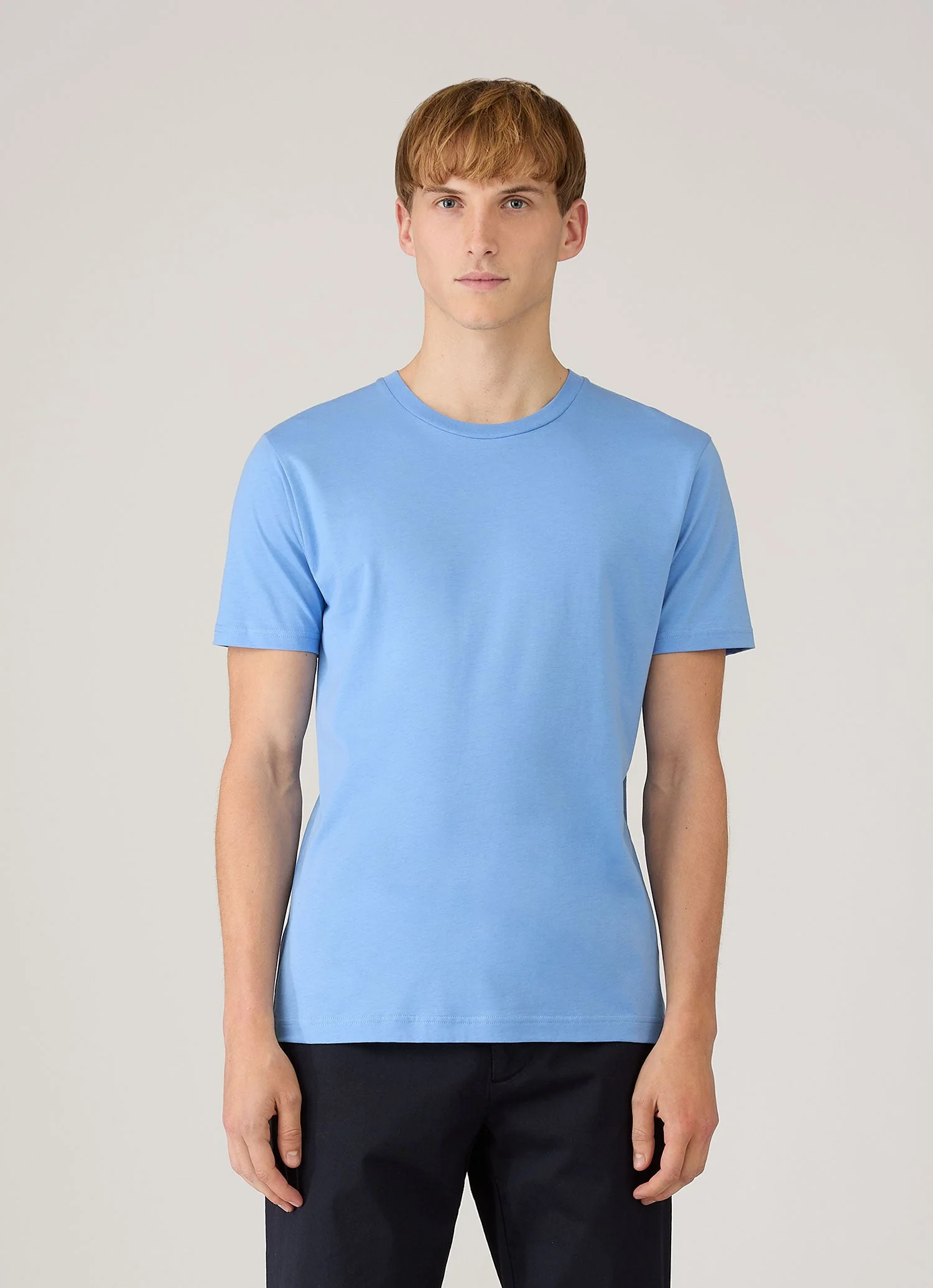 Men's Riviera Midweight T-shirt in Azure Blue - Image 2