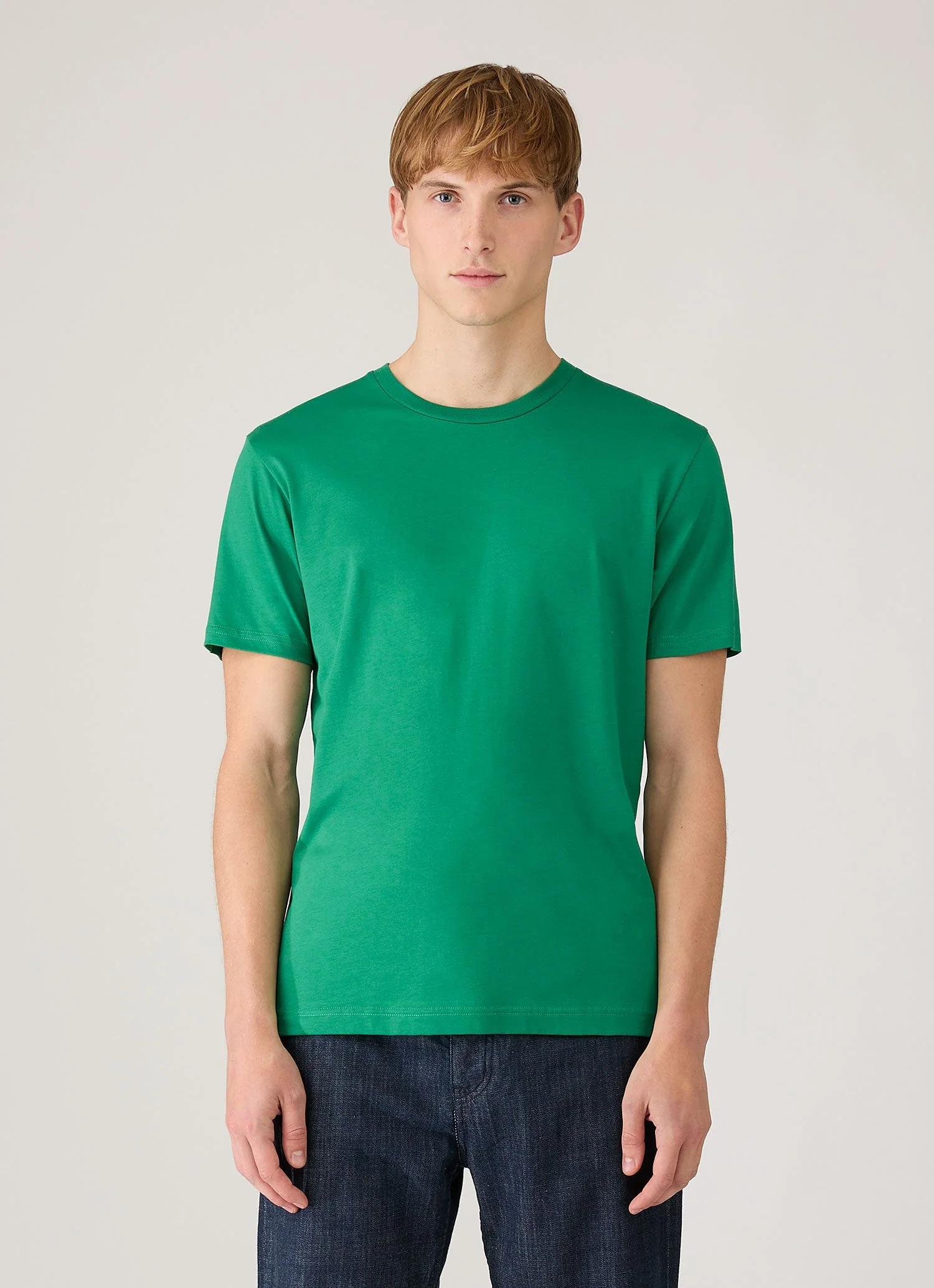 Men's Riviera Midweight T-shirt in Bright Green - Image 2