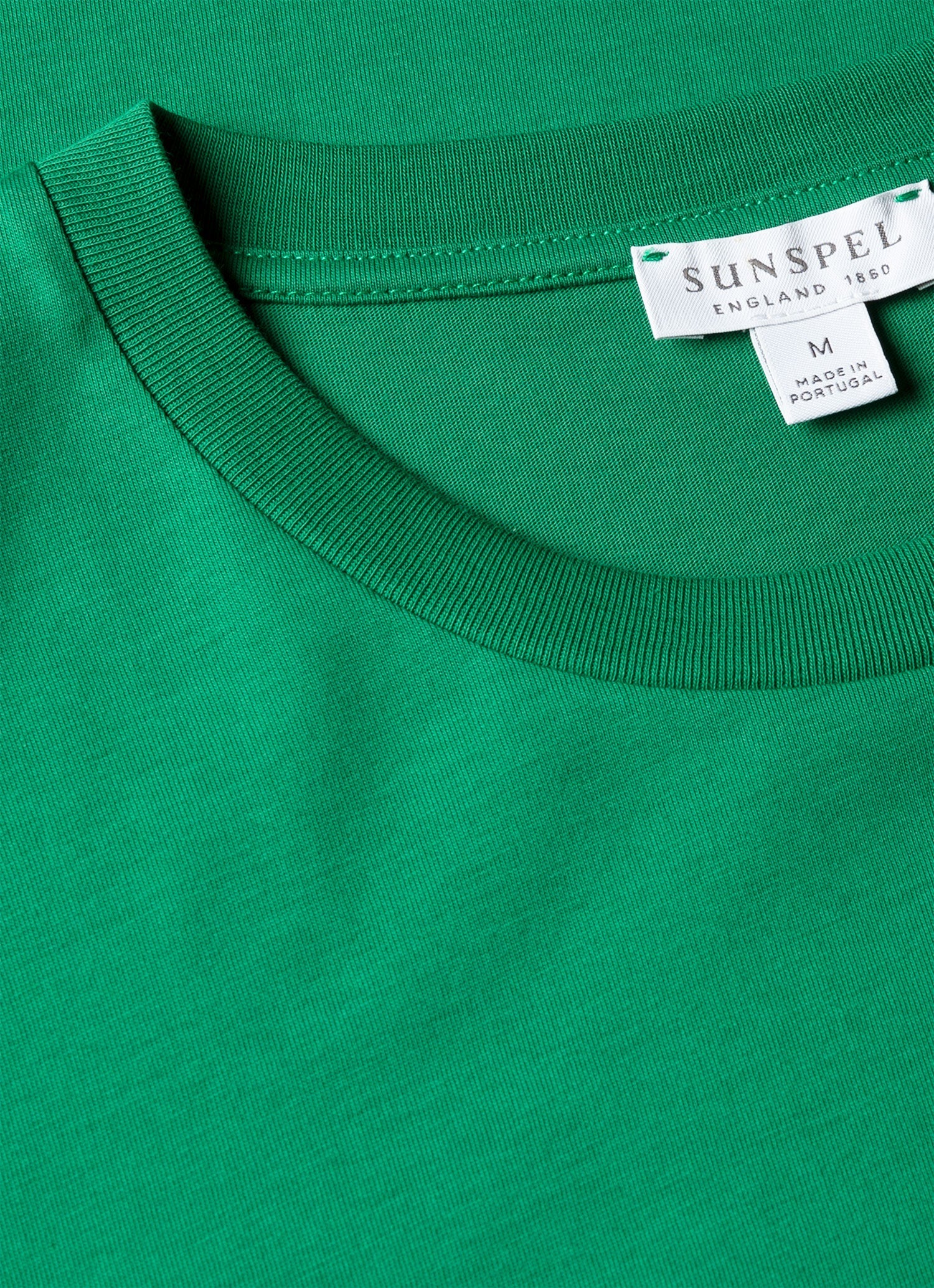 Men's Riviera Midweight T-shirt in Bright Green - Image 4