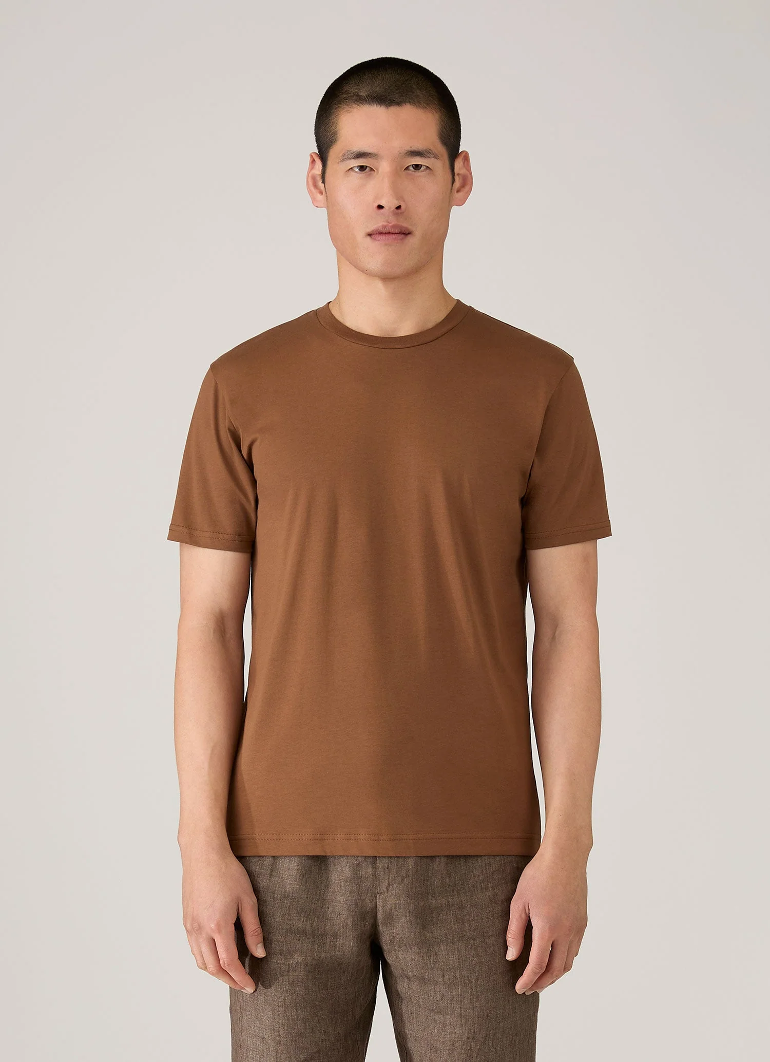Men's Riviera Midweight T-shirt in Bronze - Image 2