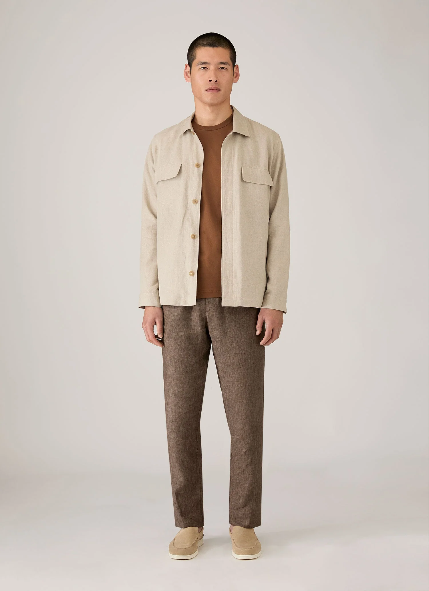 Men's Riviera Midweight T-shirt in Bronze - Image 3