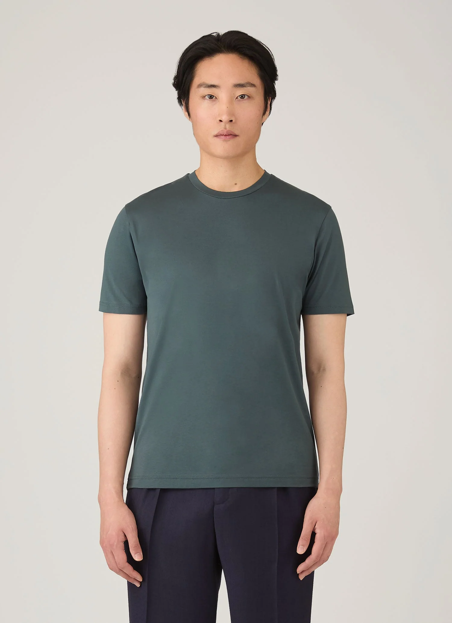 Men's Riviera Midweight T-shirt in Dark Petrol - Image 2