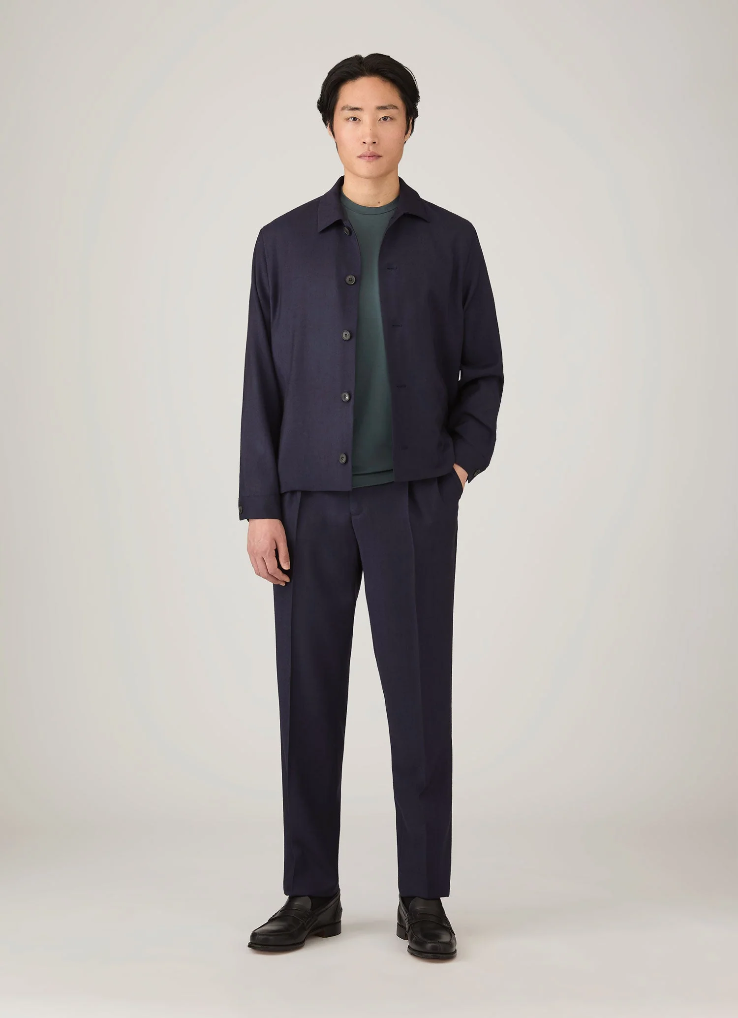Men's Riviera Midweight T-shirt in Dark Petrol - Image 3
