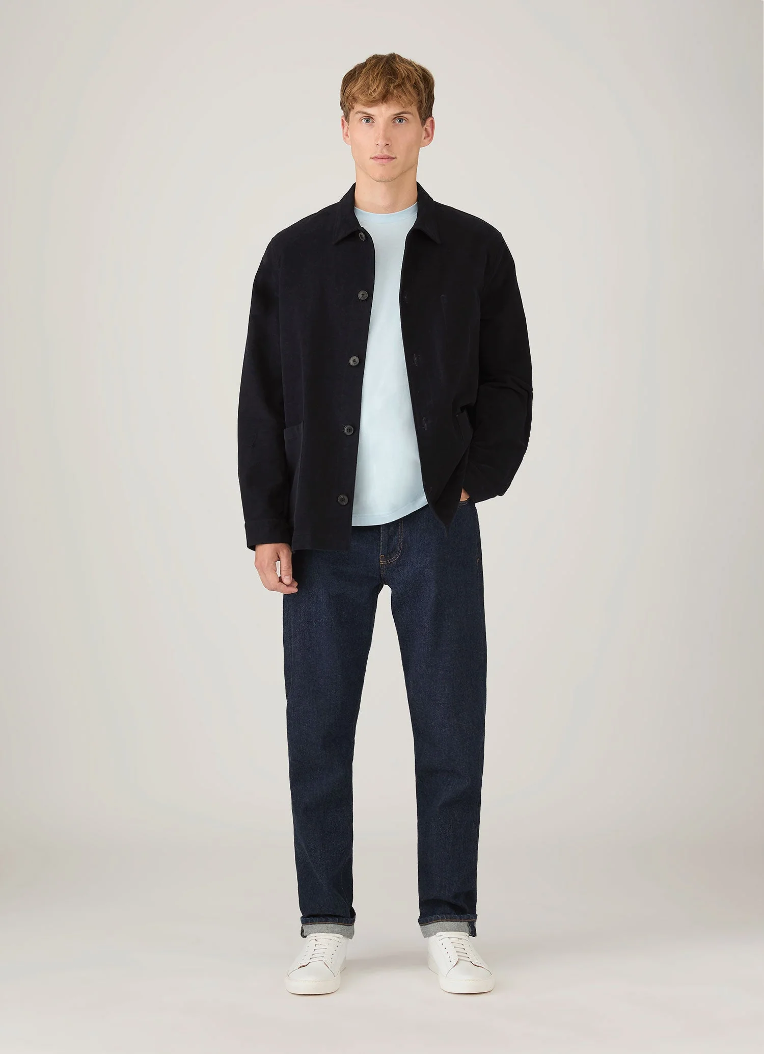 Men's Riviera Midweight T-shirt in Frost Blue - Image 3