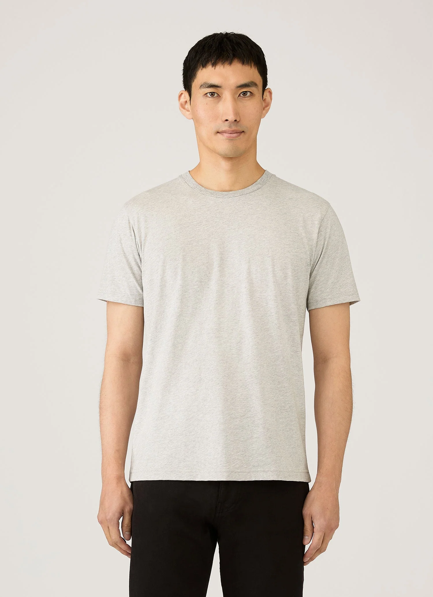 Men's Riviera Midweight T-shirt in Grey Melange - Image 2