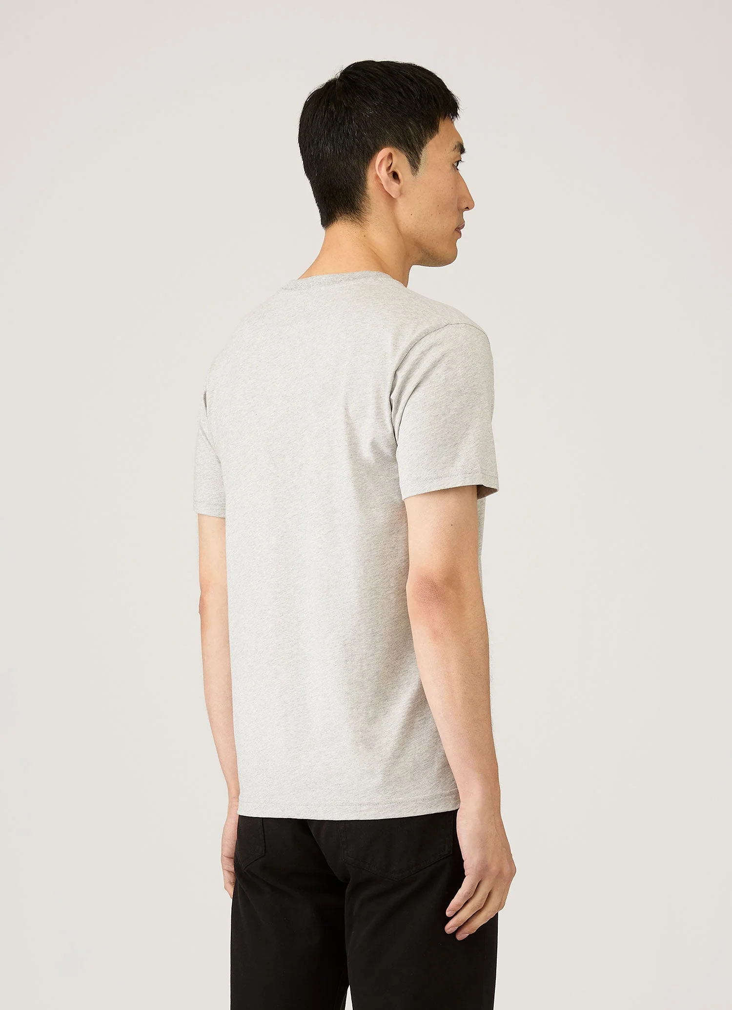 Men's Riviera Midweight T-shirt in Grey Melange - Image 5