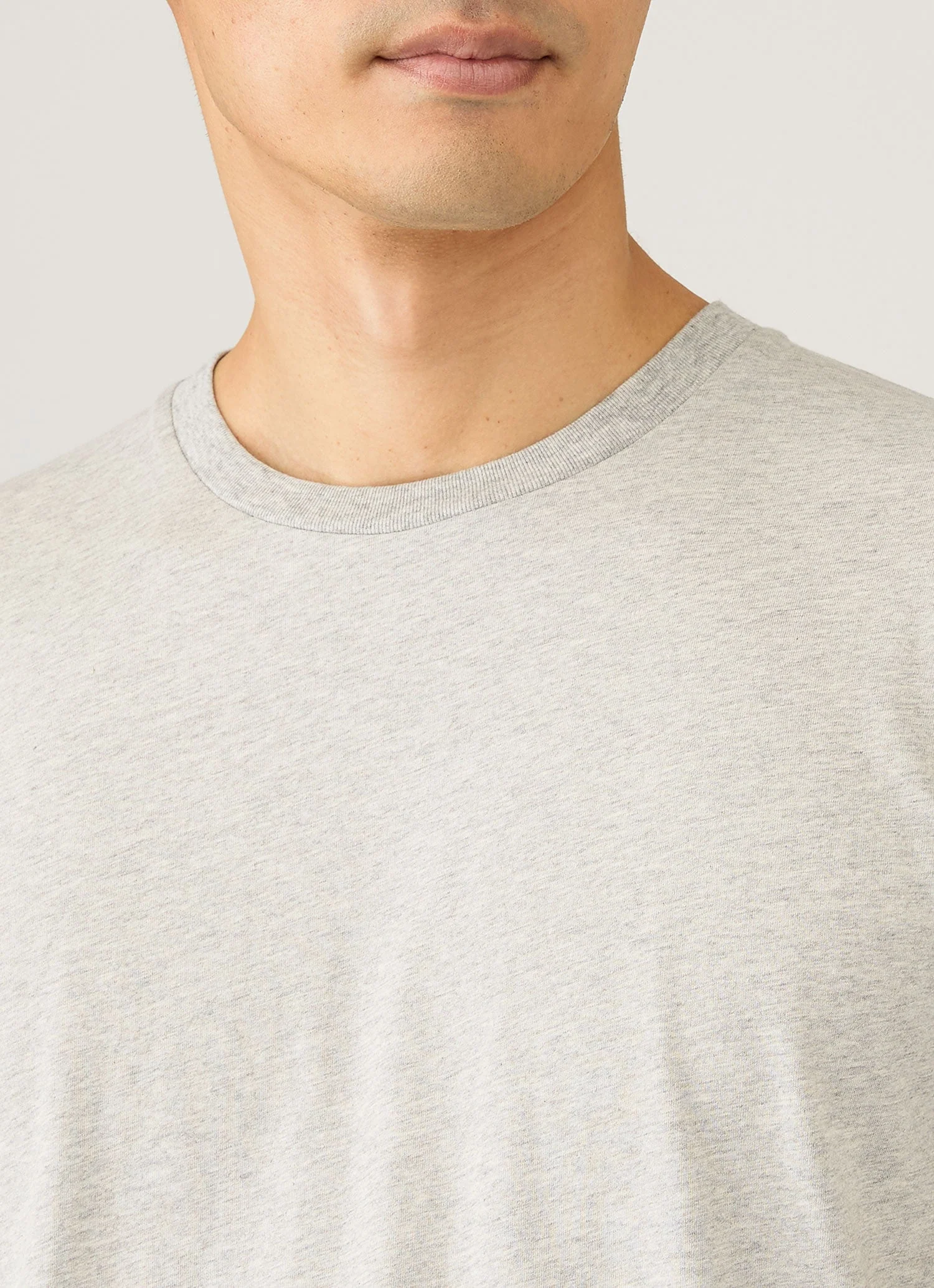 Men's Riviera Midweight T-shirt in Grey Melange - Image 6