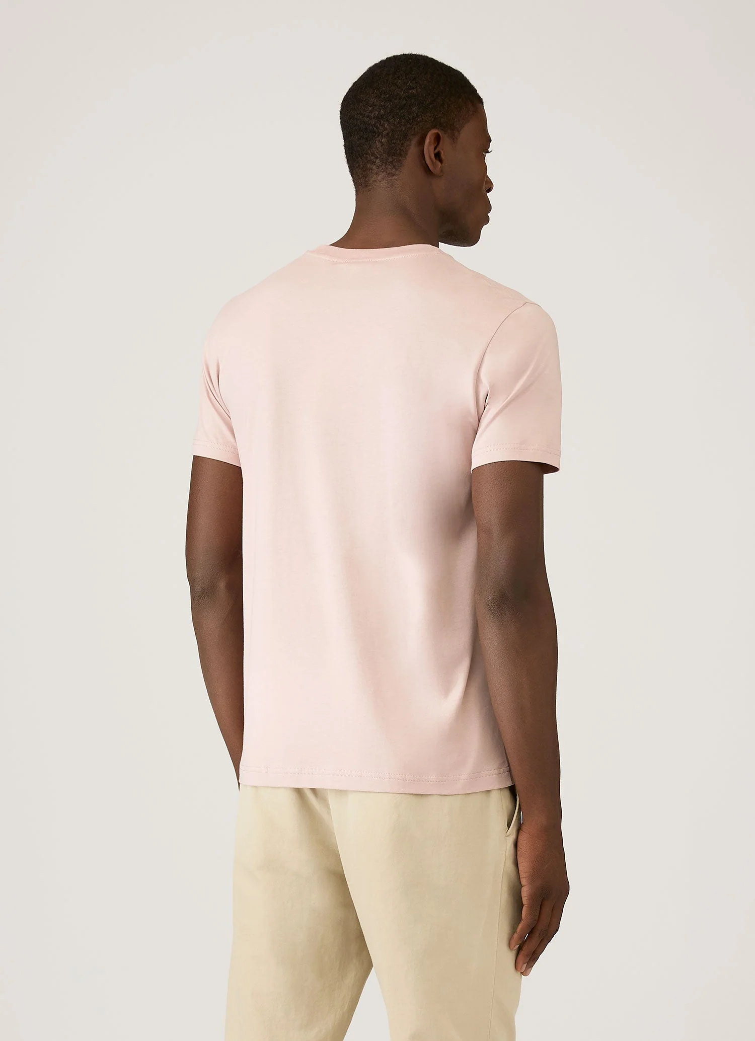 Men's Riviera Midweight T-shirt in Pale Pink - Image 5