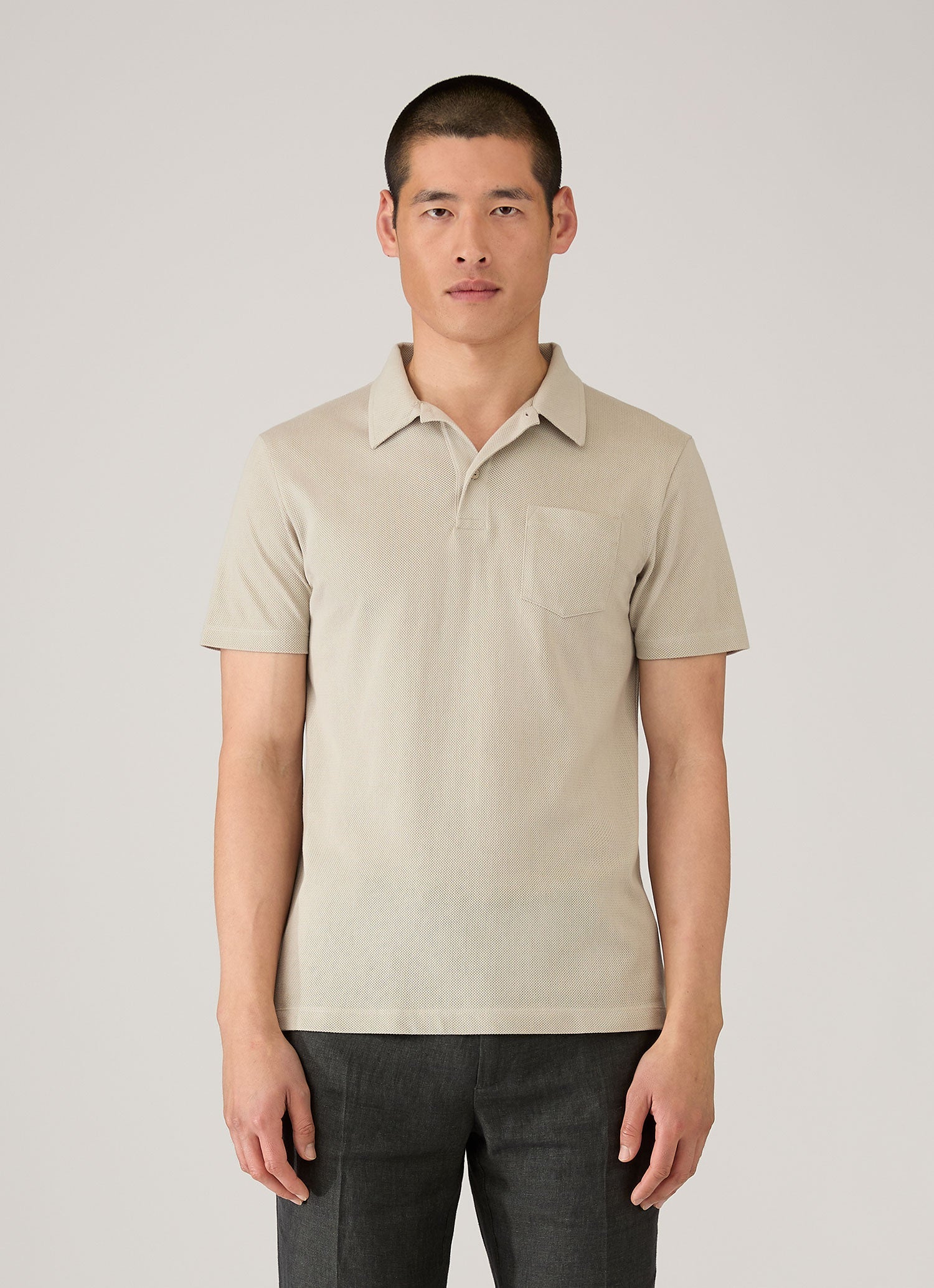 Men's Riviera Polo Shirt in Ash - Image 2