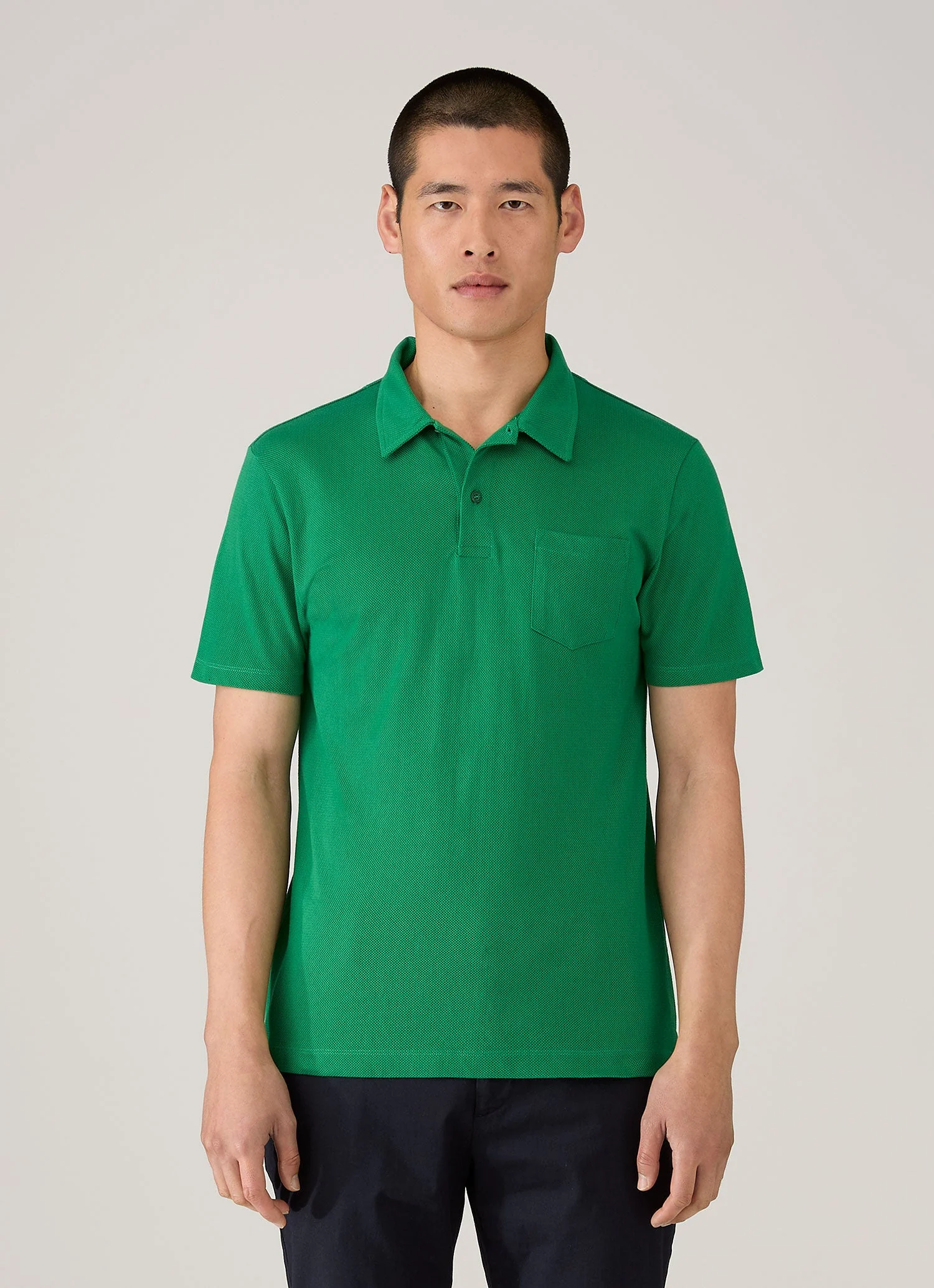 Men's Riviera Polo Shirt in Bright Green - Image 2