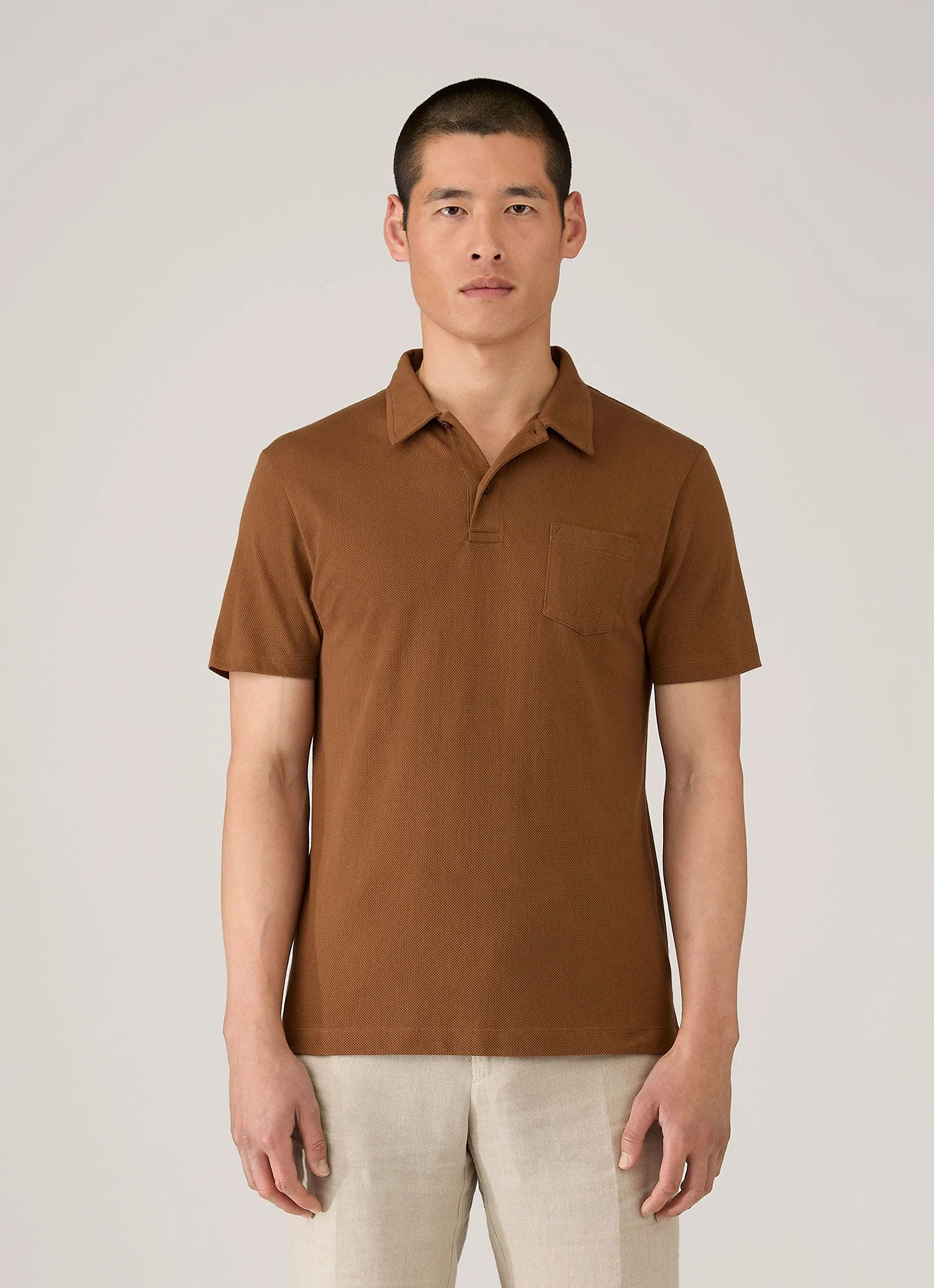 Men's Riviera Polo Shirt in Bronze - Image 2