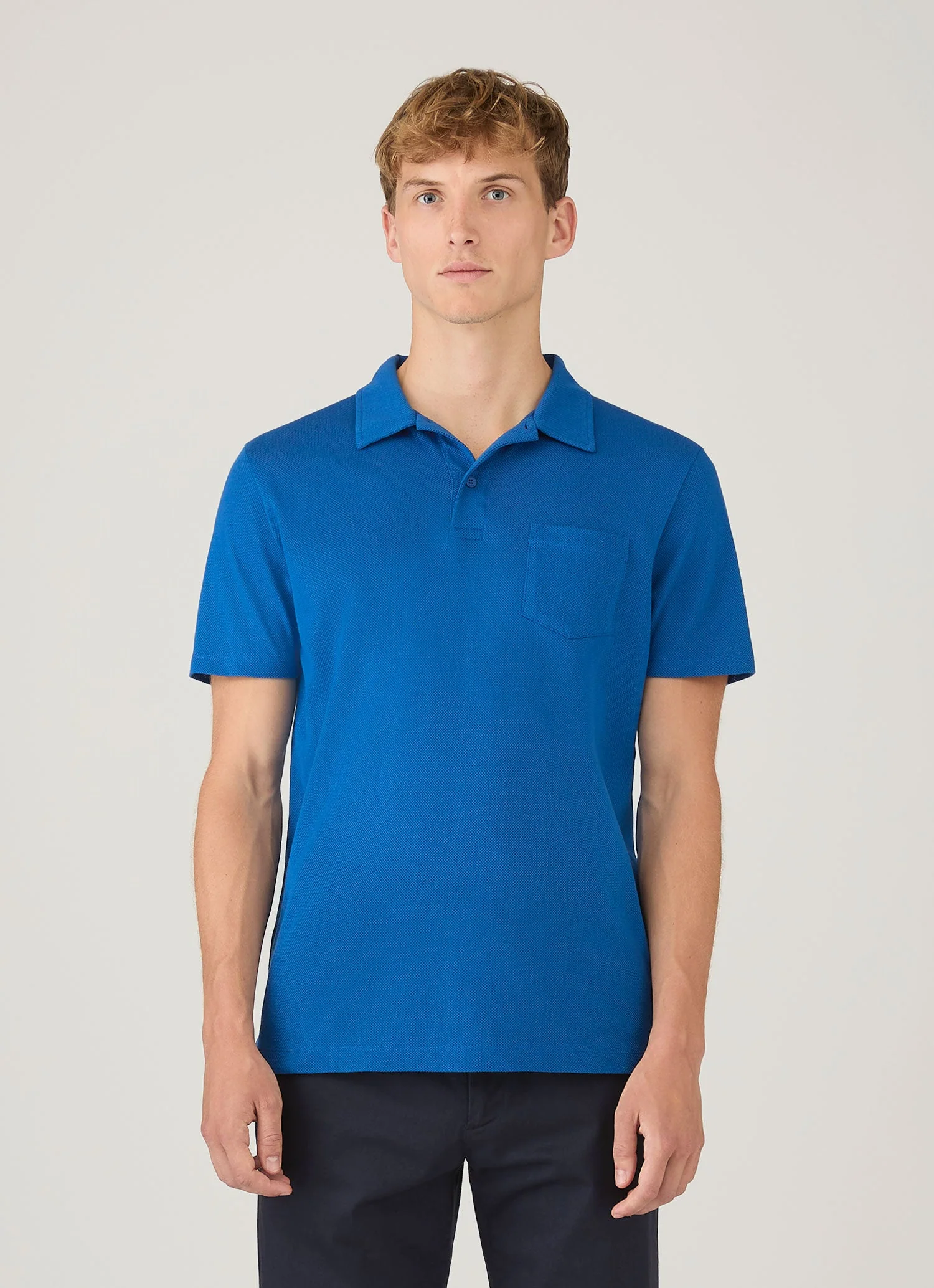 Men's Riviera Polo Shirt in Cobalt - Image 2