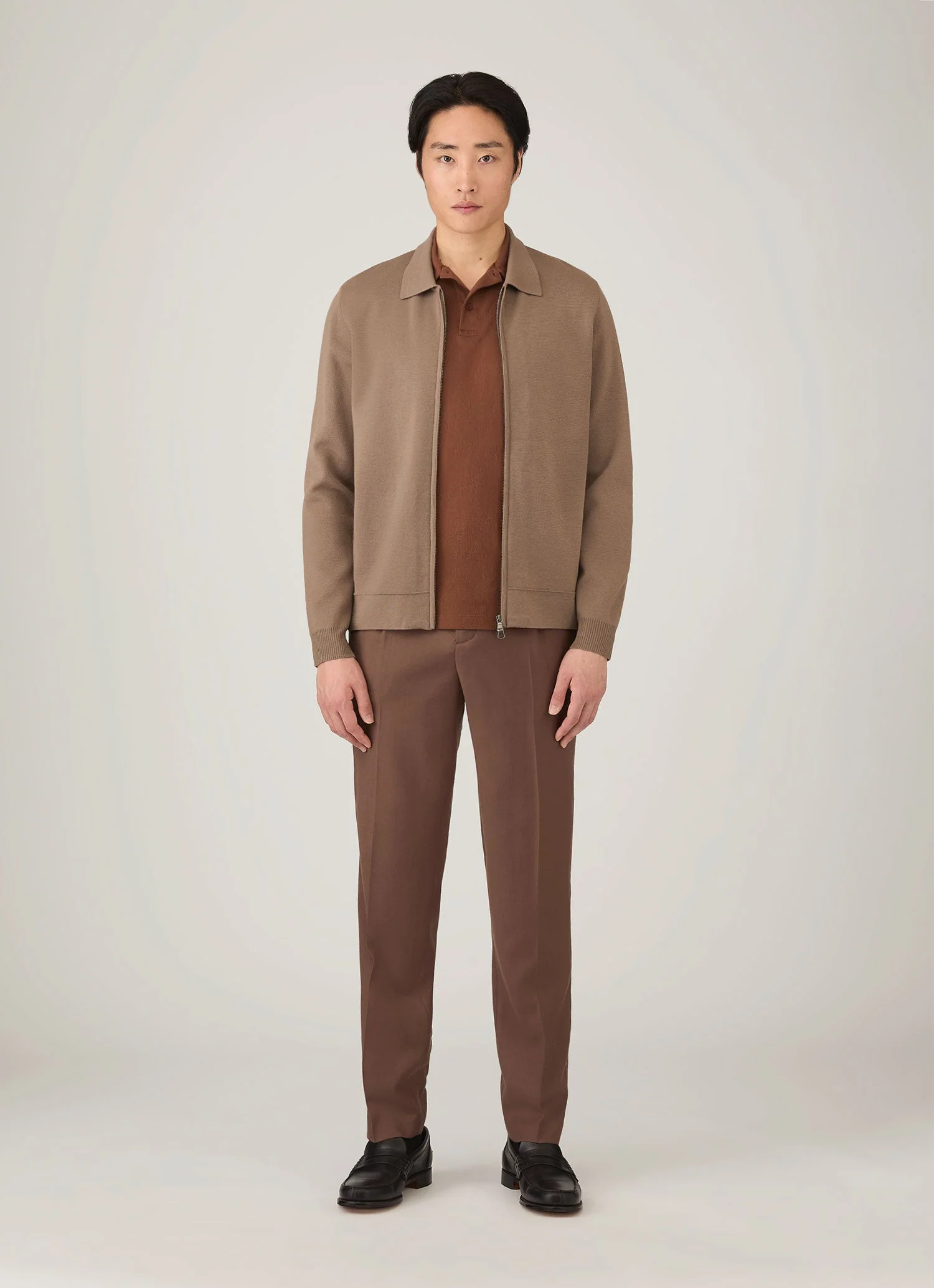 Men's Riviera Polo Shirt in Conker Brown - Image 3