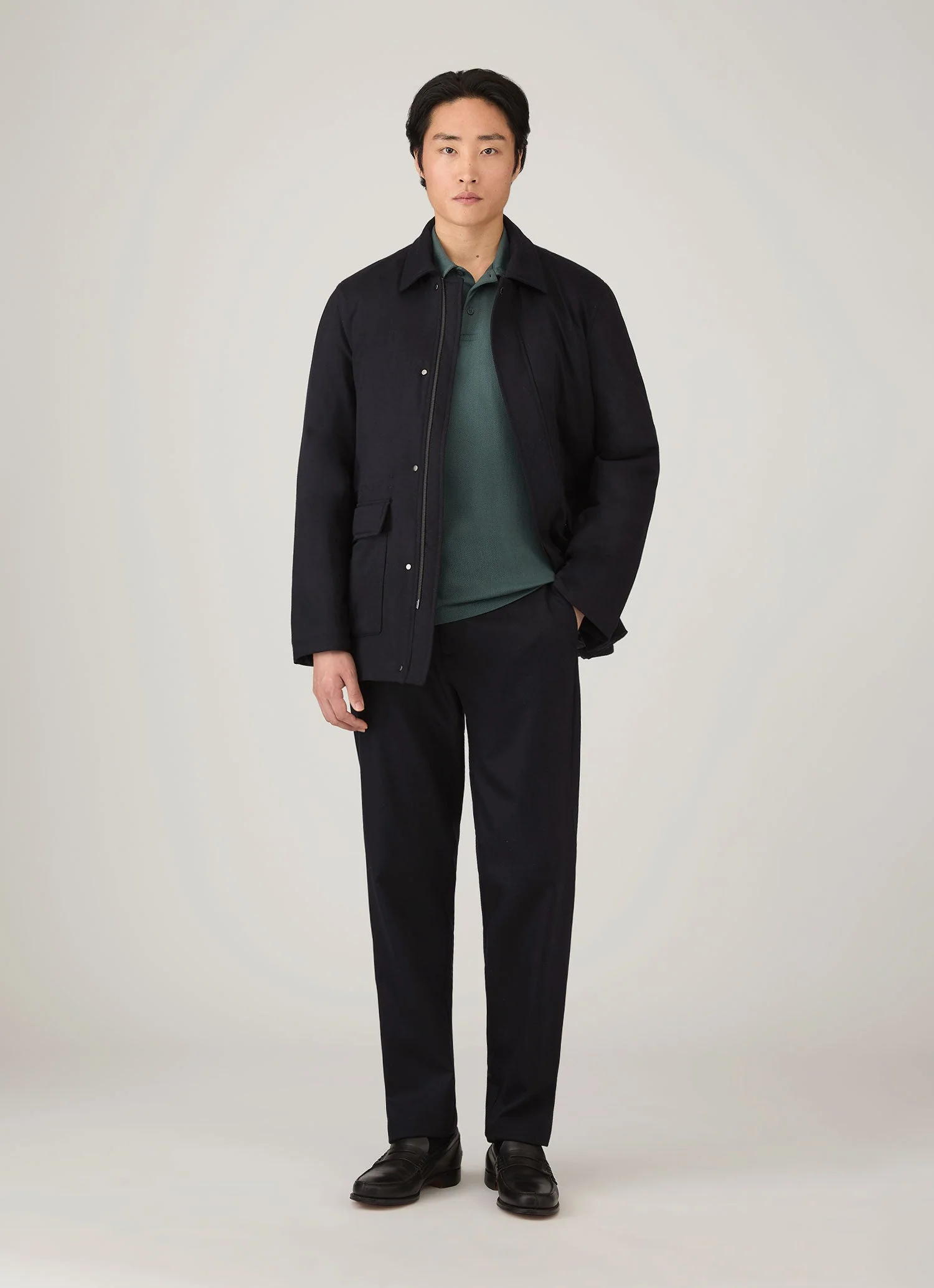 Men's Riviera Polo Shirt in Dark Petrol - Image 3