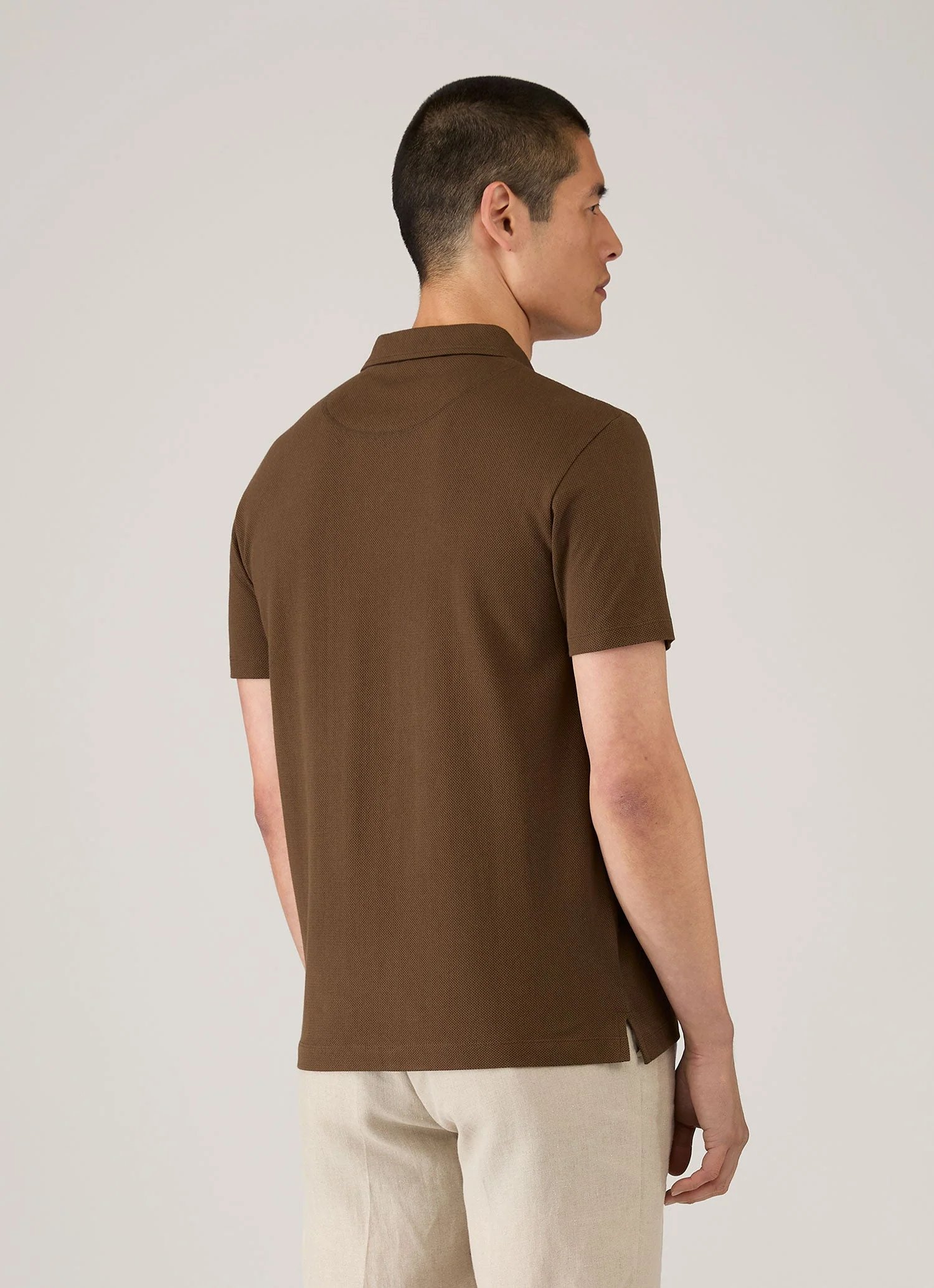 Men's Riviera Polo Shirt in Dark Walnut - Image 5