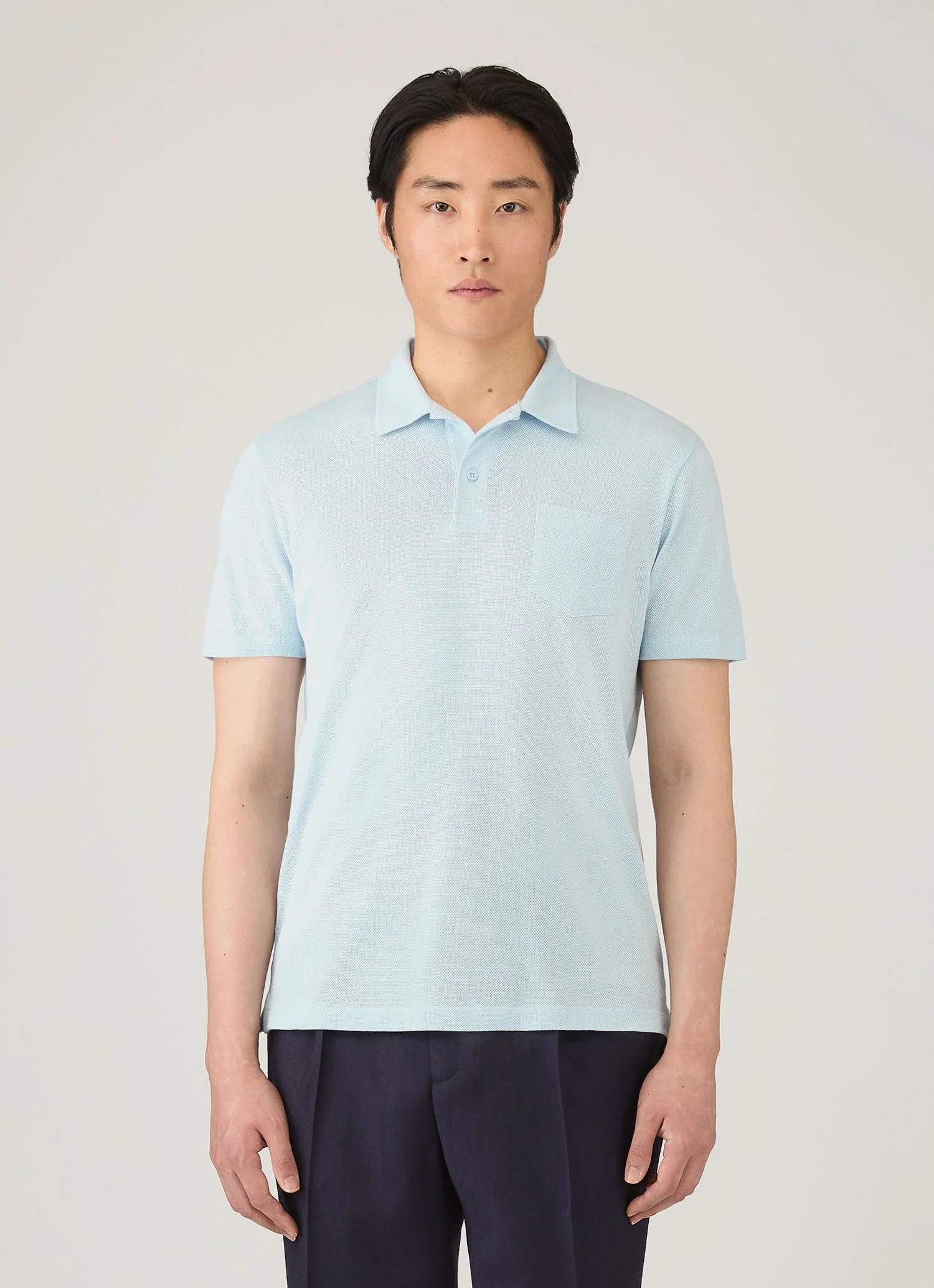Men's Riviera Polo Shirt in Frost Blue - Image 2