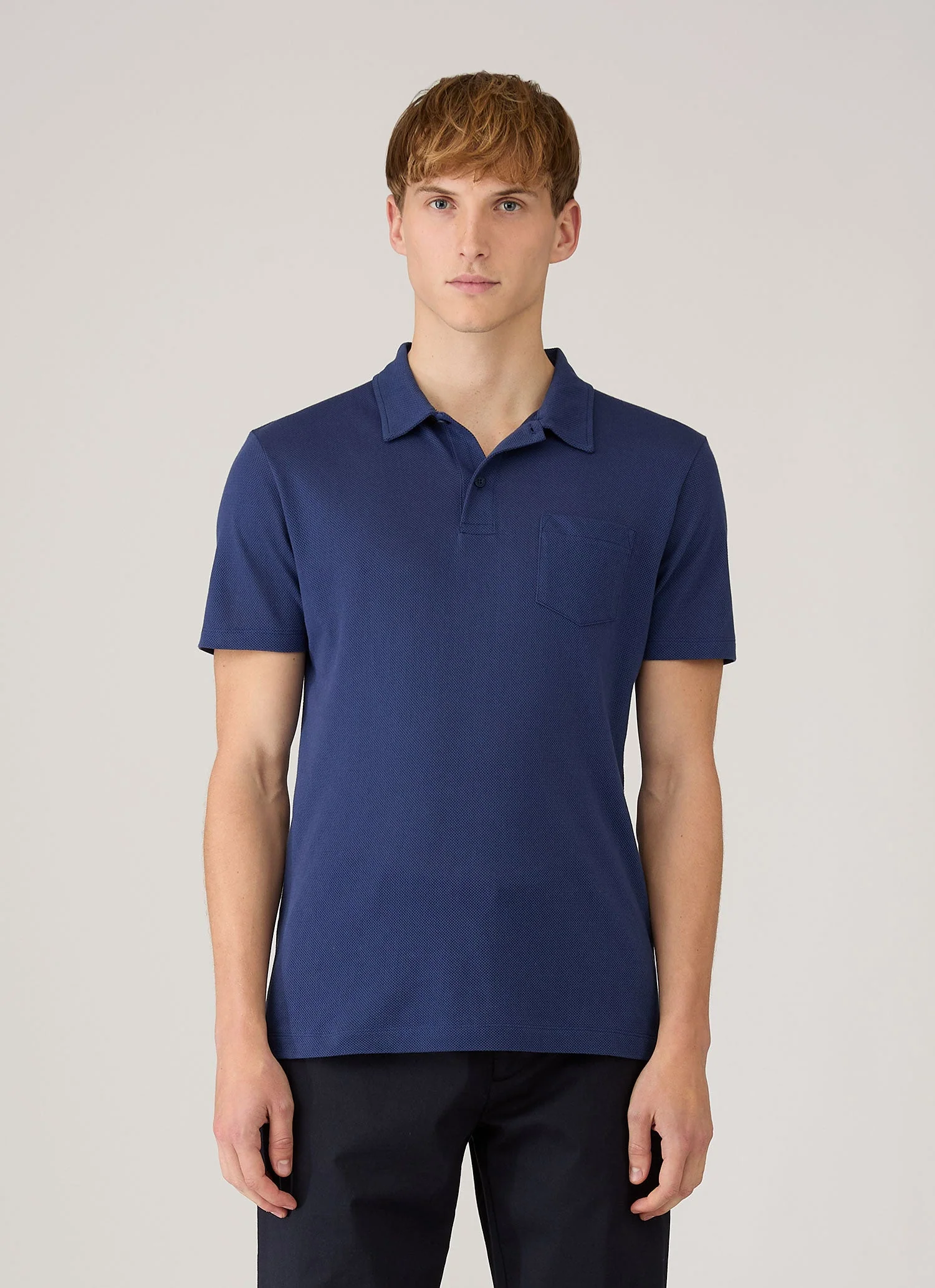 Men's Riviera Polo Shirt in Ink Blue - Image 2