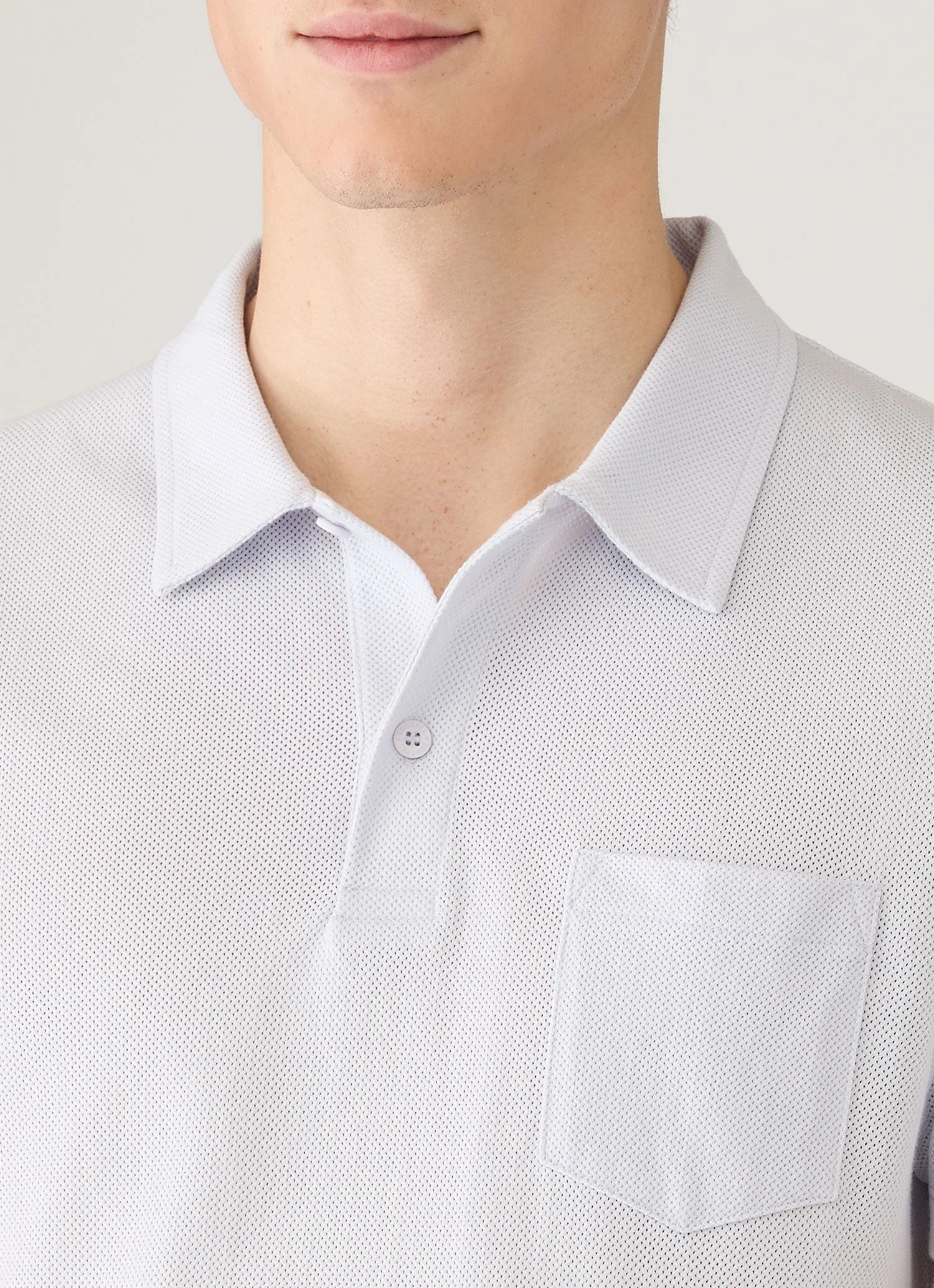 Men's Riviera Polo Shirt in Light Blue - Image 6