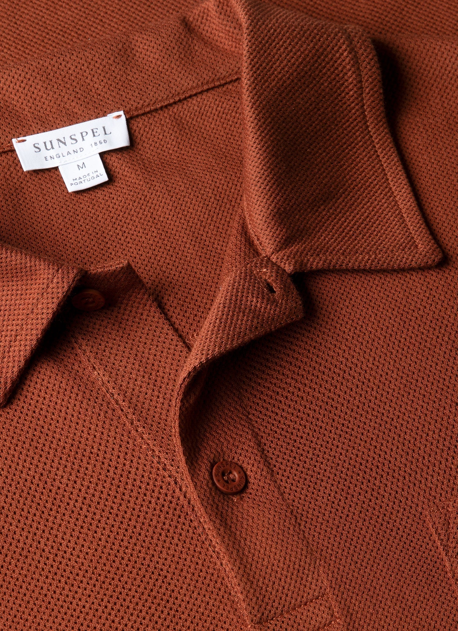 Men's Riviera Polo Shirt in Rust - Image 4