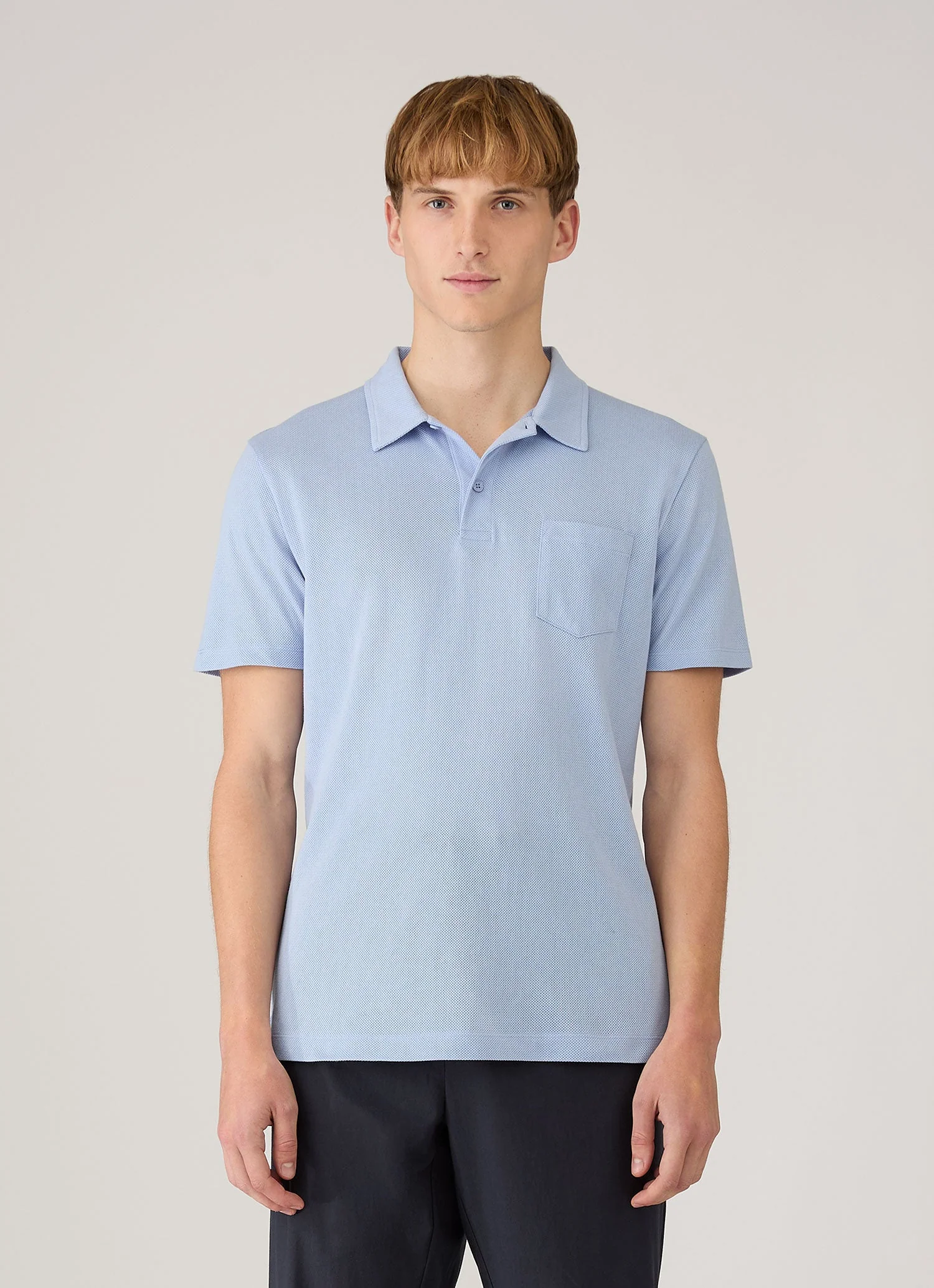 Men's Riviera Polo Shirt in Sky - Image 2