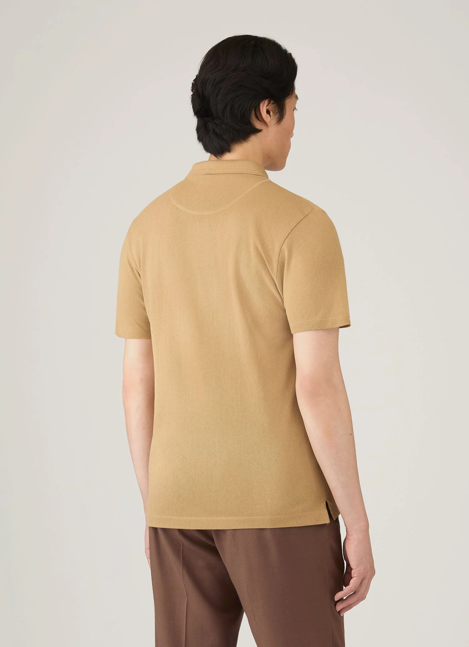 Men's Riviera Polo Shirt in Tan - Image 5