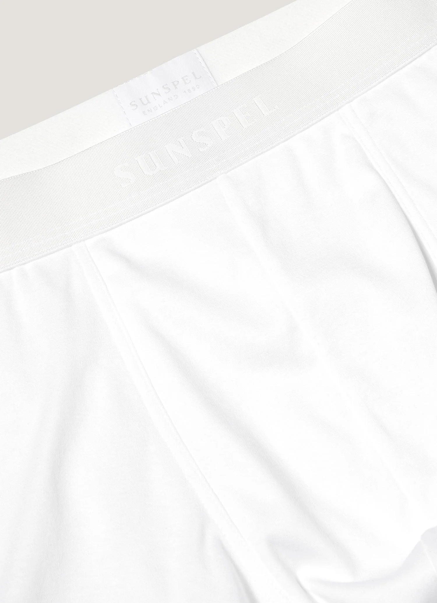 Men's Sea Island Cotton Trunks in White - Image 4