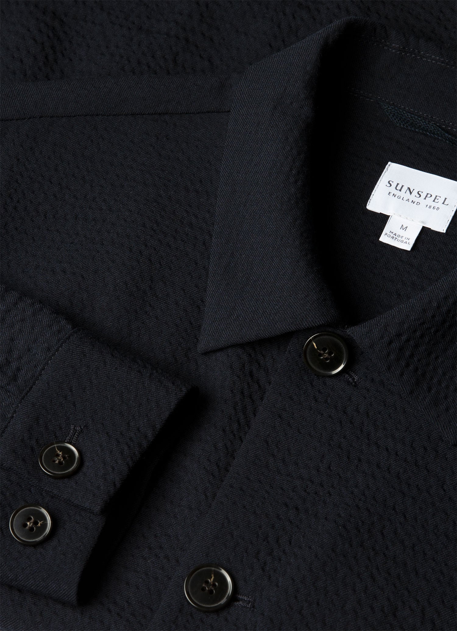 Men's Seersucker Jacket in Navy - Image 4