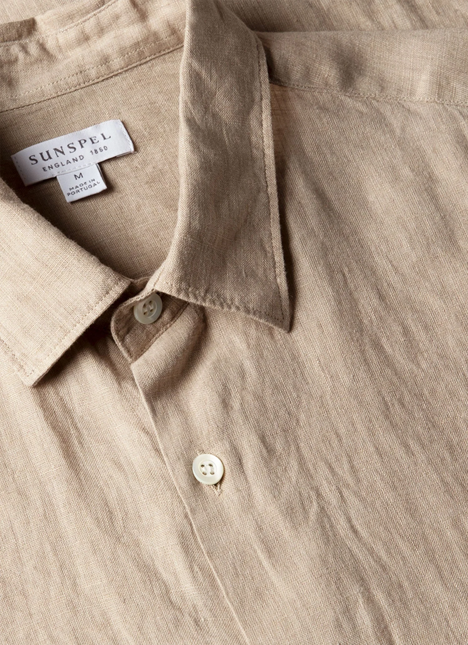 Men's Short Sleeve Linen Shirt in Hazelwood - Image 4