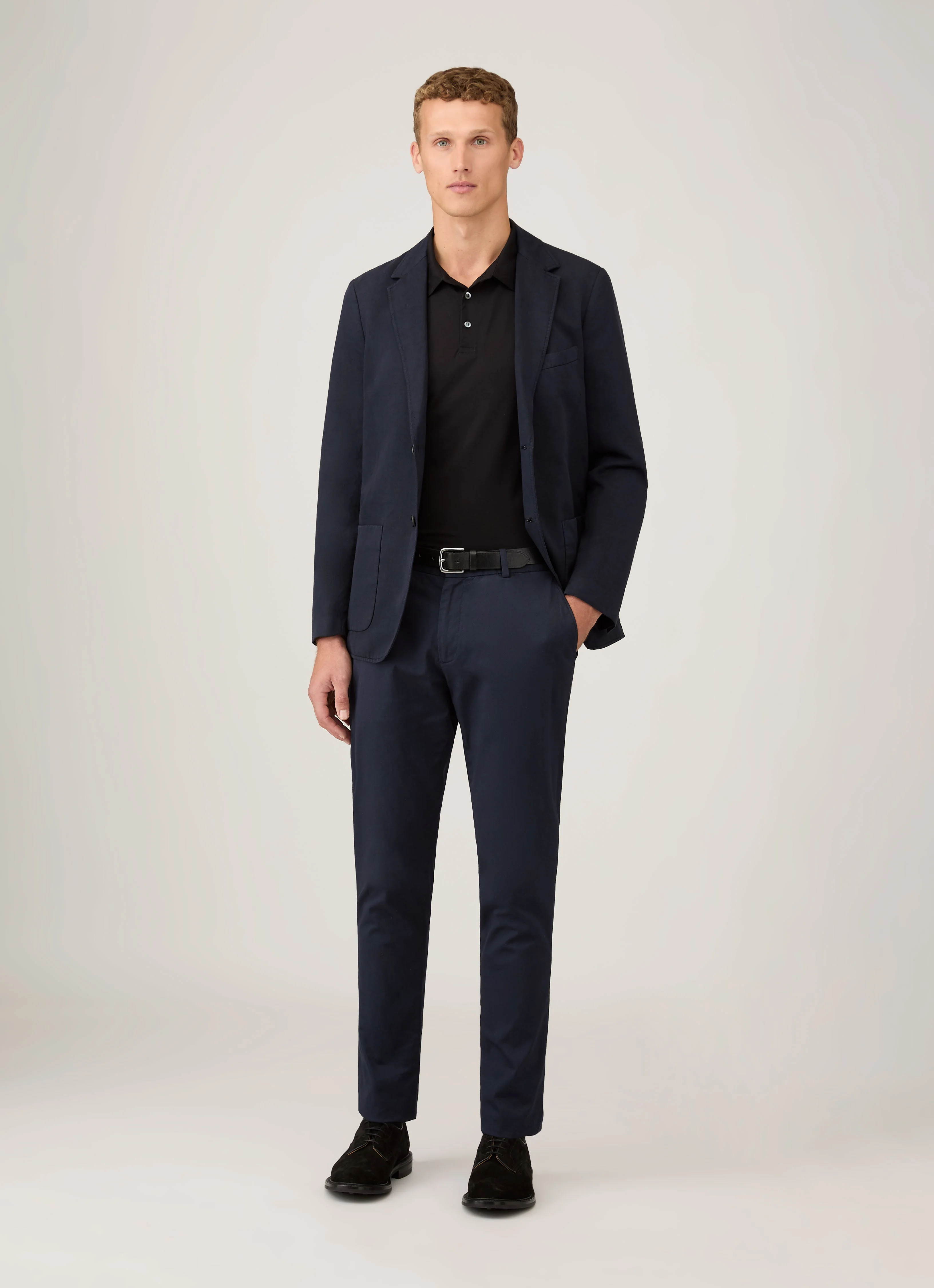 Men's Slim Fit Chino in Navy - Image 3