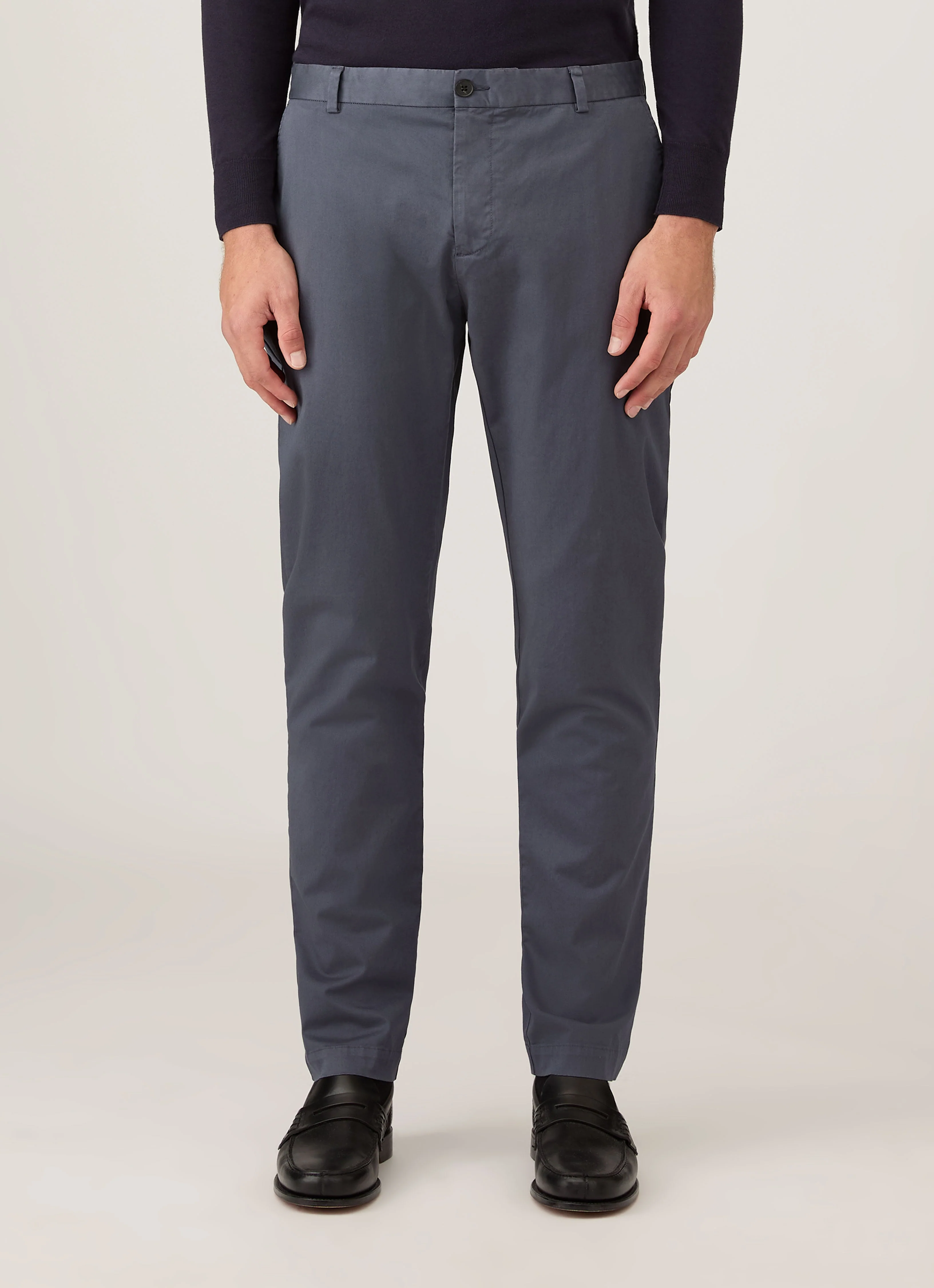 Men's Slim Fit Chino in Slate Blue - Image 2