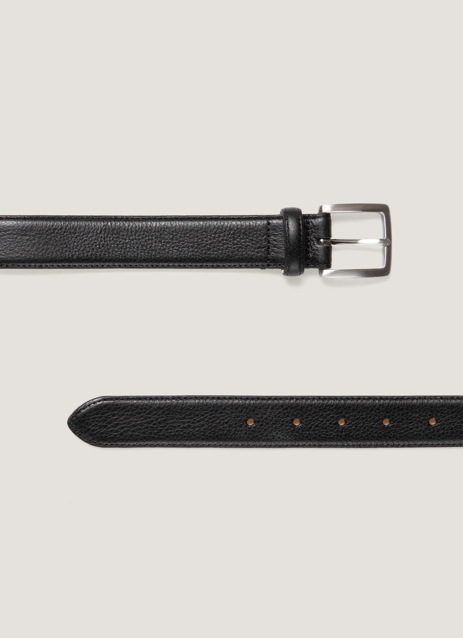 Men's Smart Leather Belt in Black - Image 2